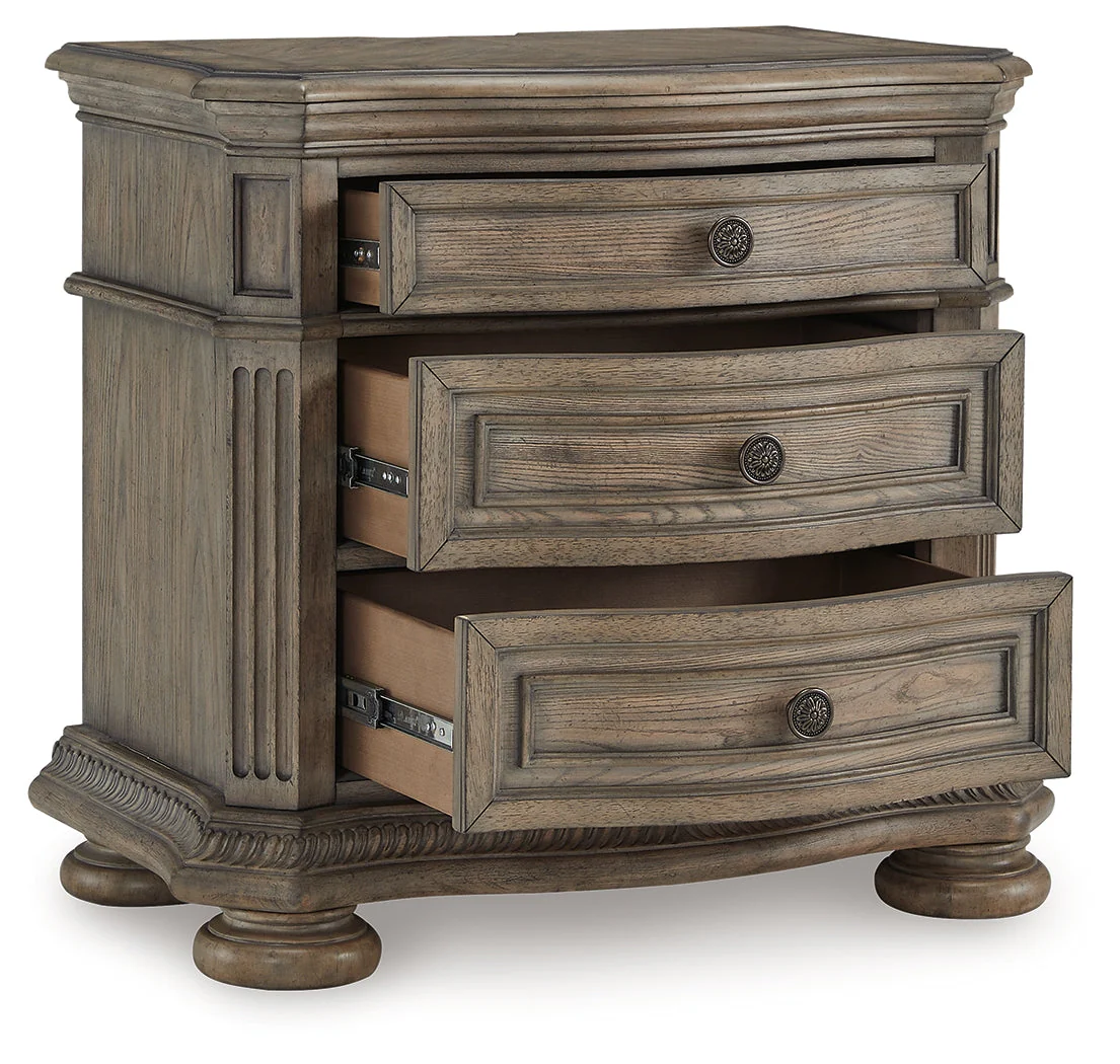 Ardenfield Light Brown California King Sleigh Bedroom Set with Chest and Nightstand - Image 10