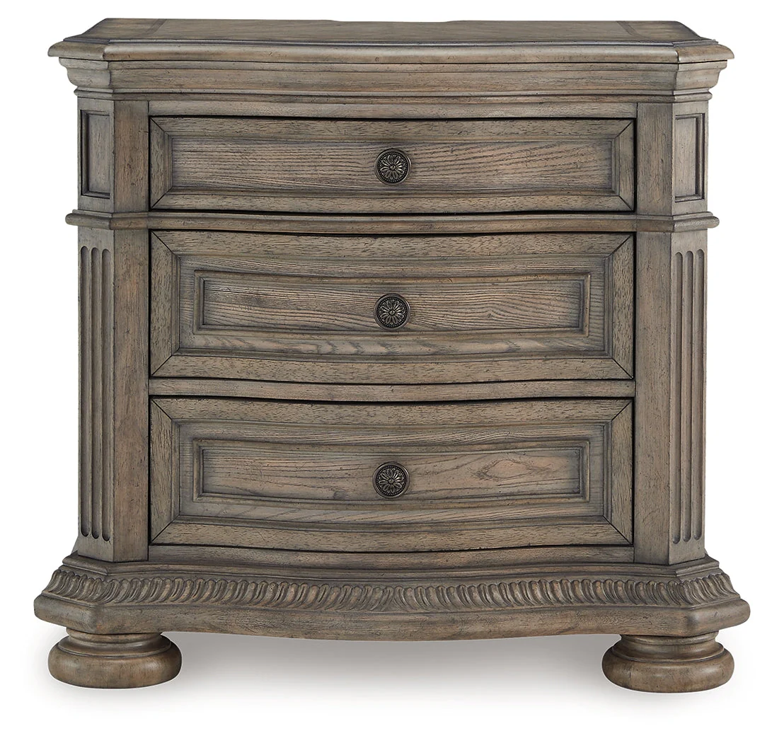 Ardenfield Light Brown California King Sleigh Bedroom Set with Chest and Nightstand - Image 8