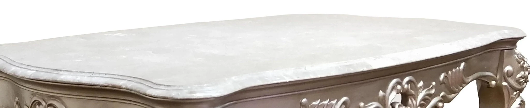 Ariel Transitional Style Coffee Table In Silver Finish Wood - Image 2