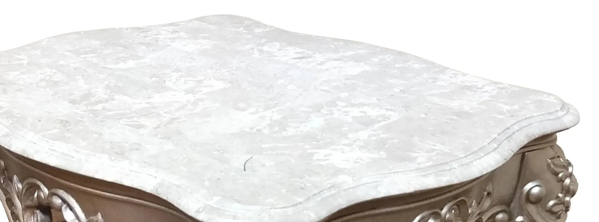 Ariel Transitional Style End Table In Silver Finish Wood - Image 2