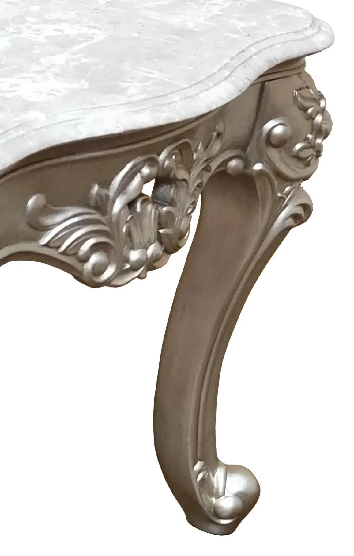 Ariel Transitional Style End Table In Silver Finish Wood - Image 3