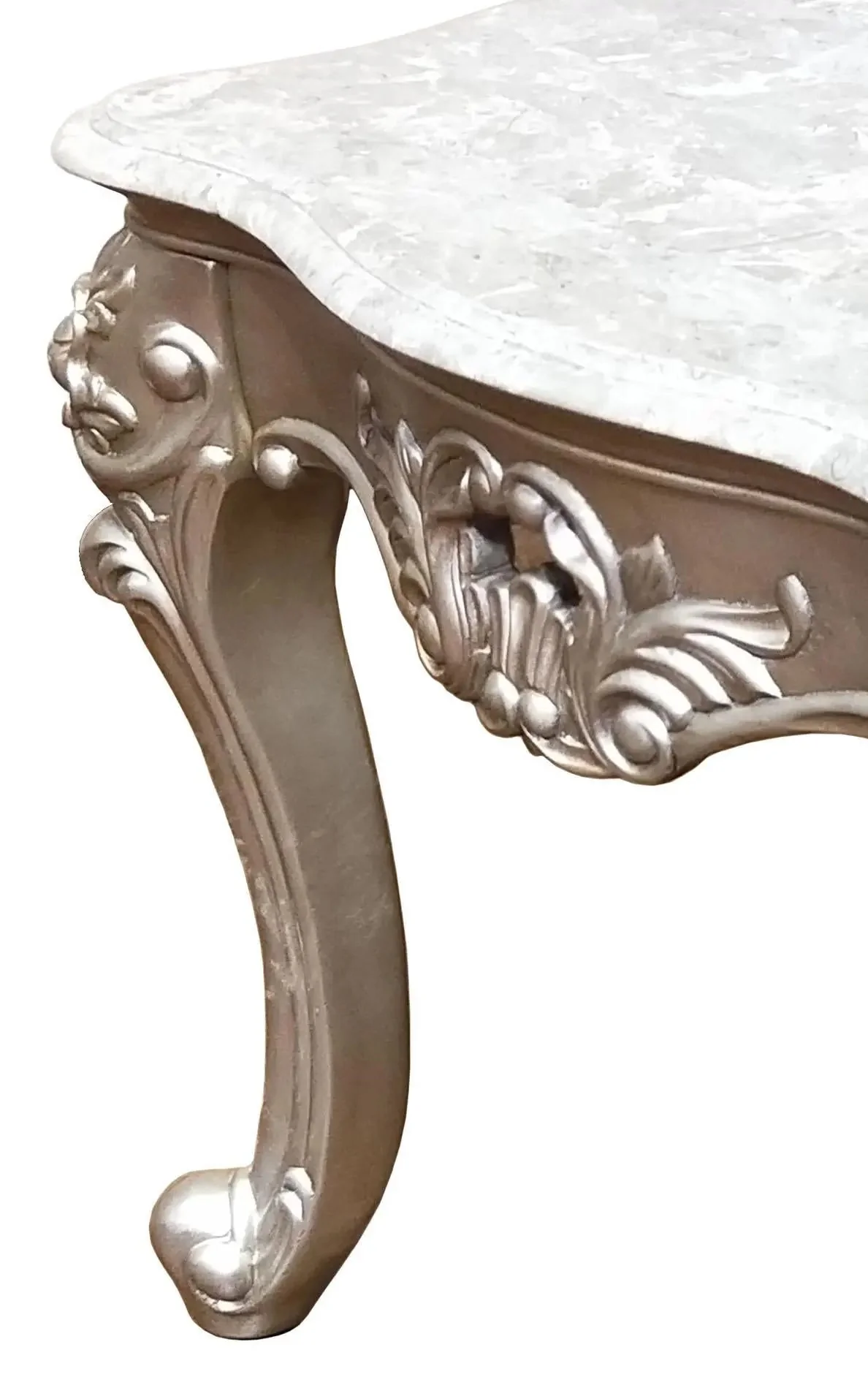 Ariel Transitional Style End Table In Silver Finish Wood - Image 4