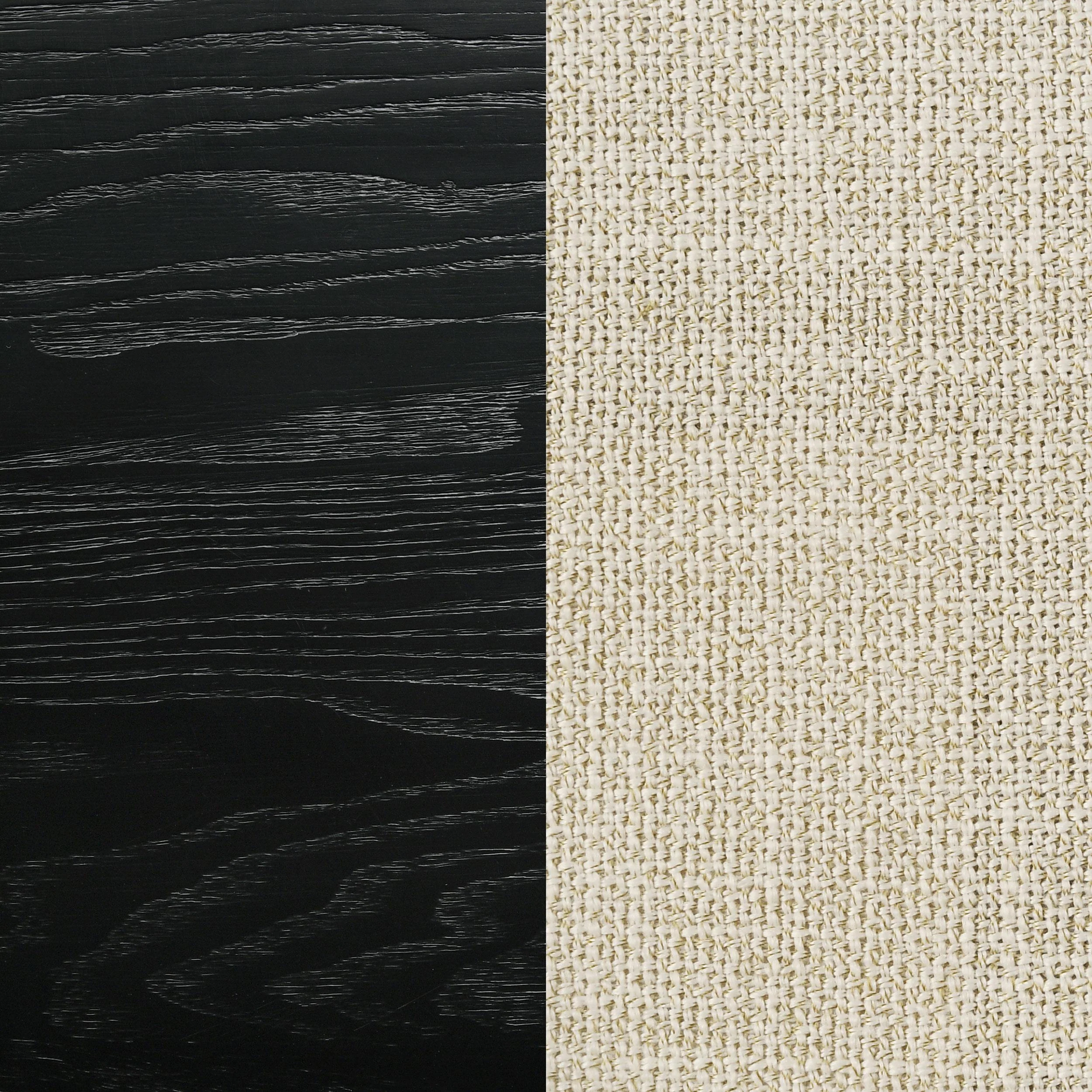 Arini Cream and Black Eastern King Panel Bed - Image 7