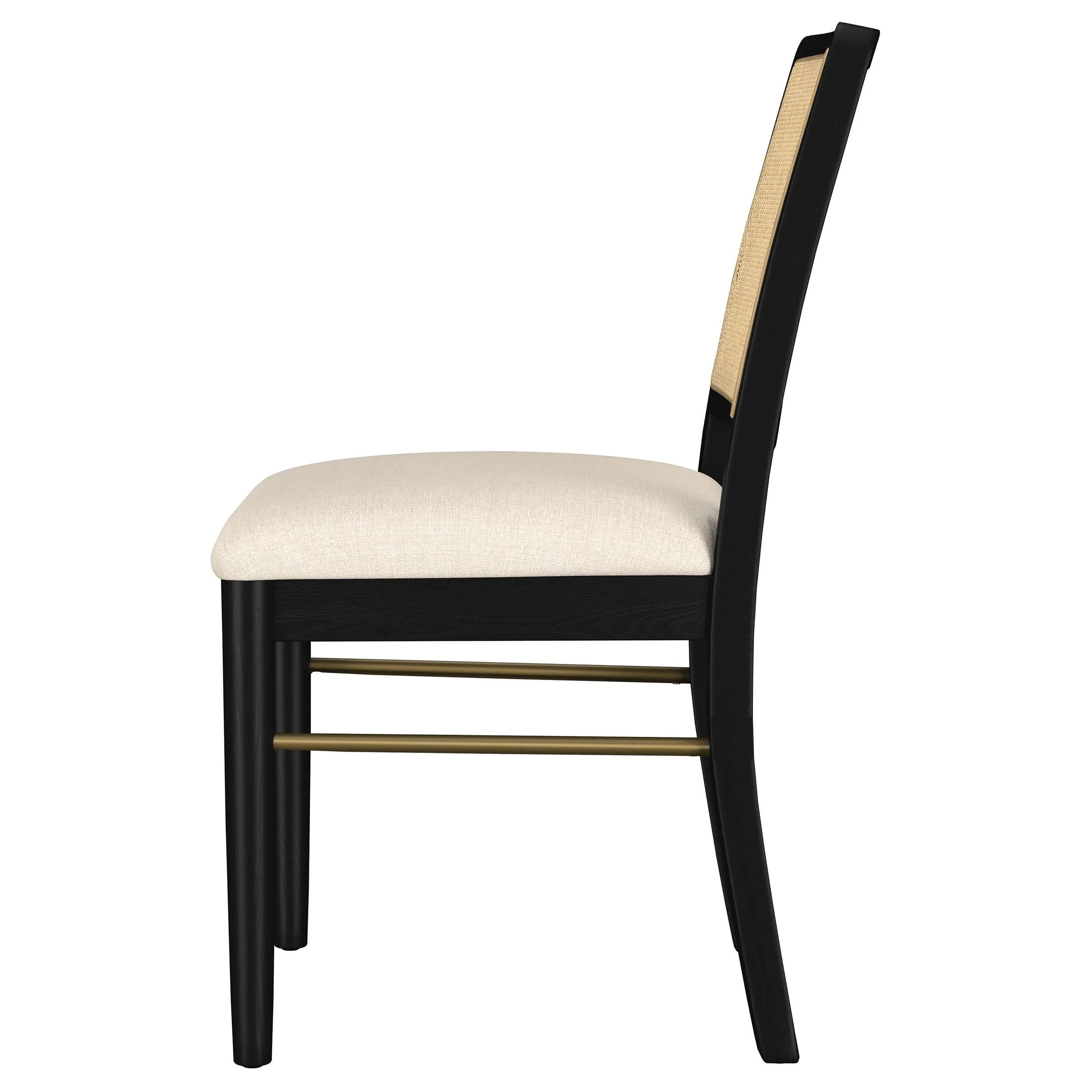 Arini Rattan Cane Dining Side Chair Black, Set of 2 - Image 5