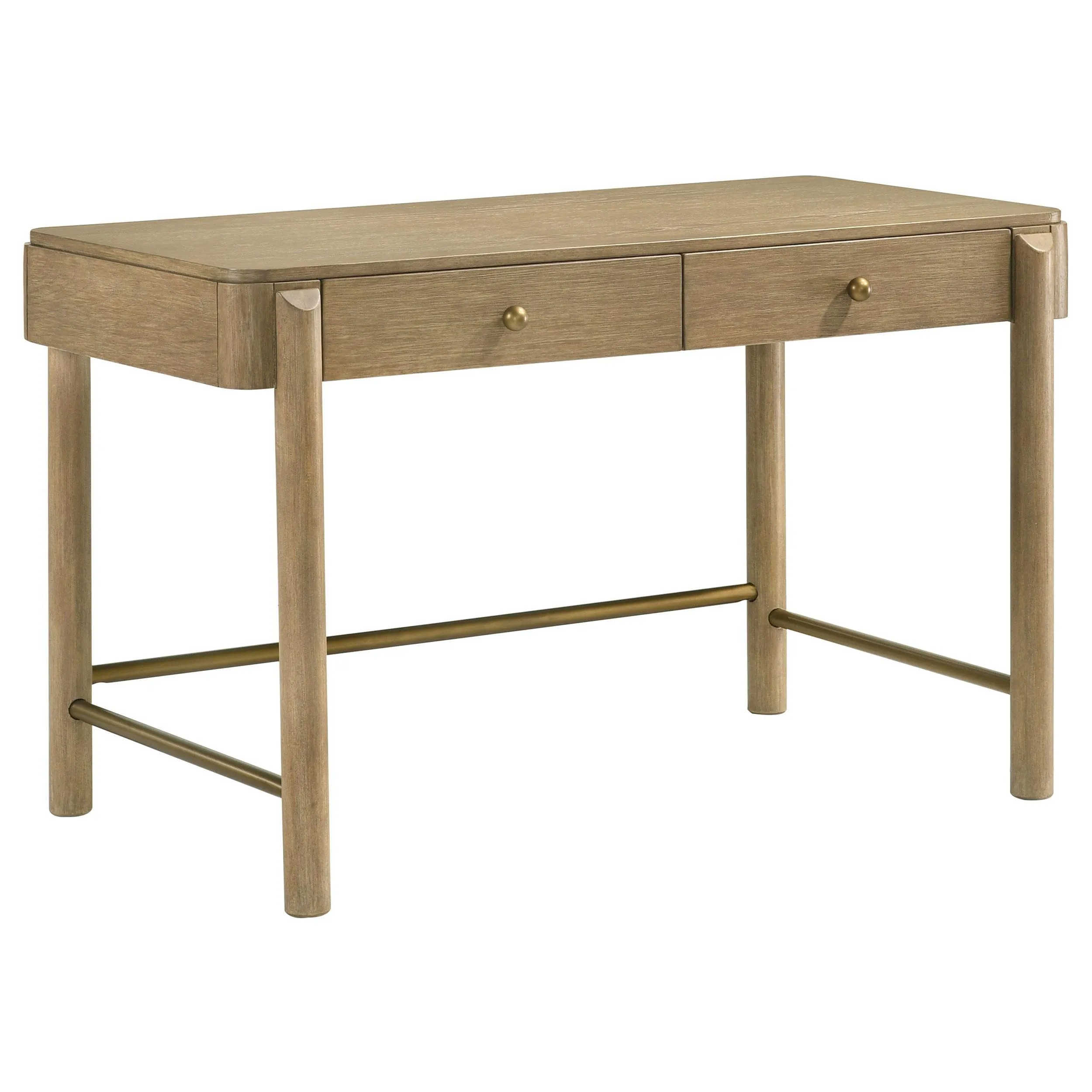 Arini Sand Wash 2-piece Makeup Vanity Table and Mirror Set - Image 2