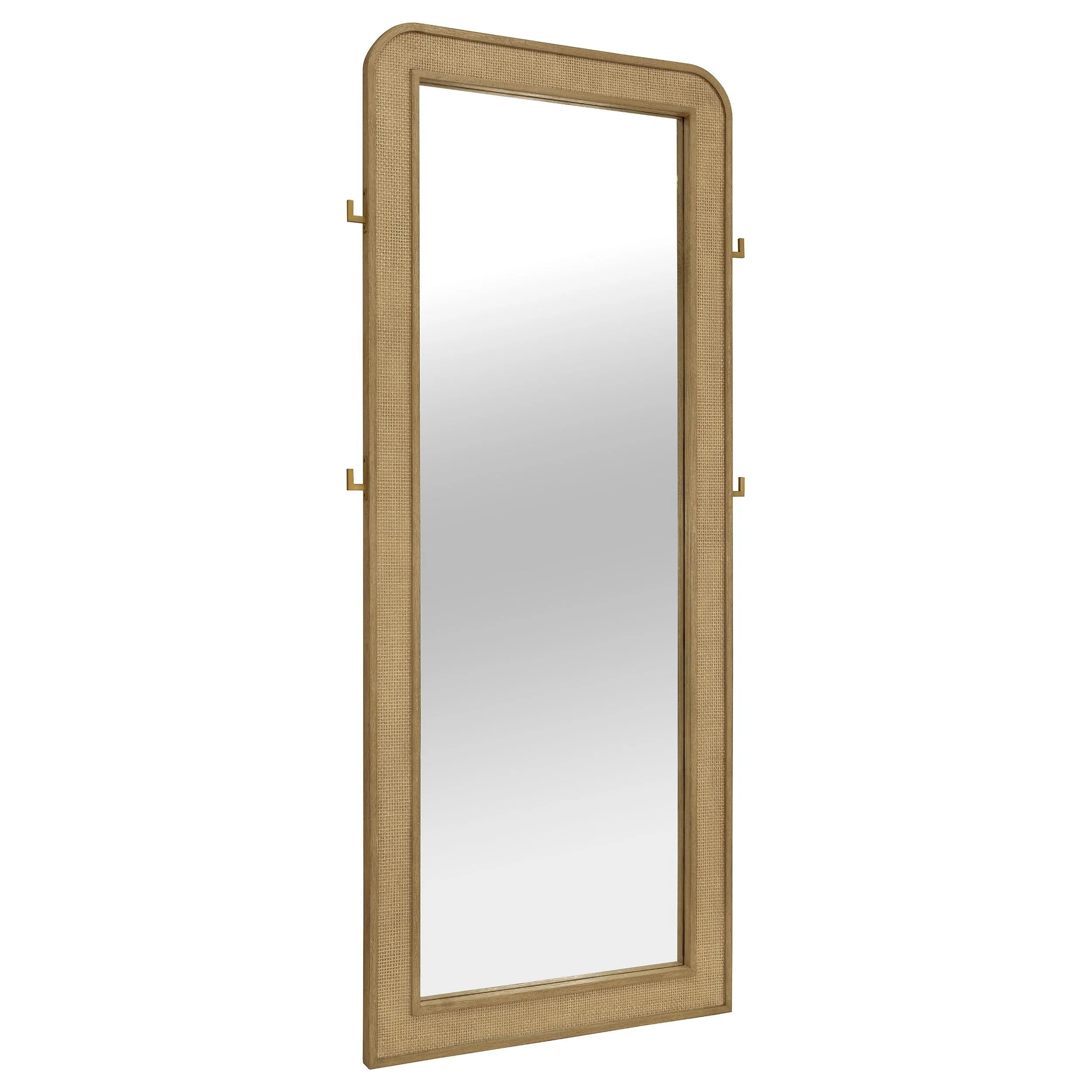 Arini Sand Wash Cane Weave Full Length Standing Floor Mirror - Image 3