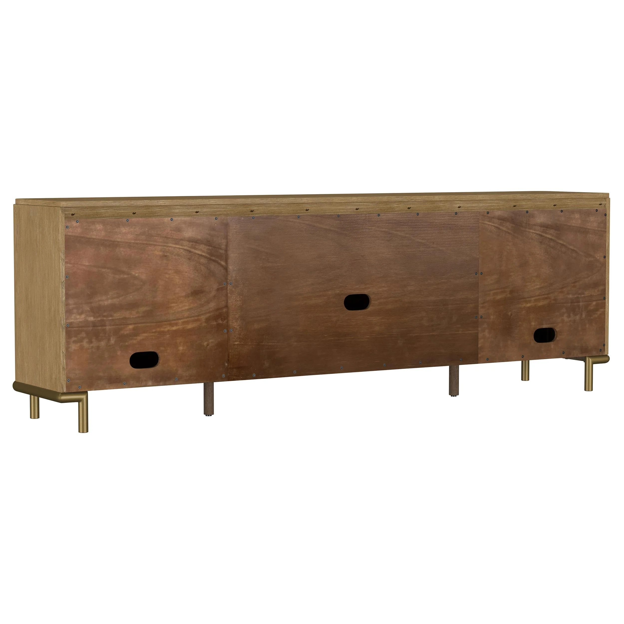 Arini Sand Wash Rattan Cane 2-door TV Stand Media Console - Image 6