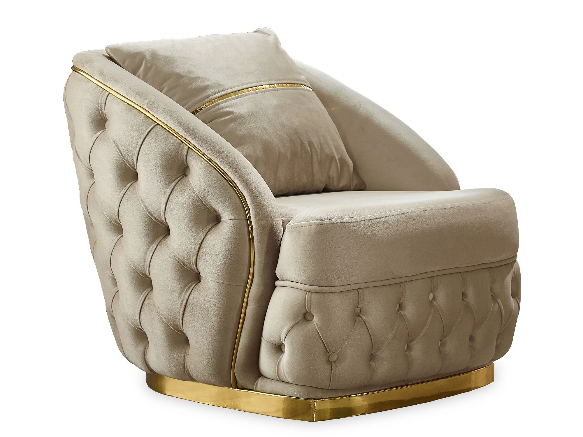 Arizona 3-pieces (Sofa & Loveseat & Chair) Livingroom Set Beige - Image 8