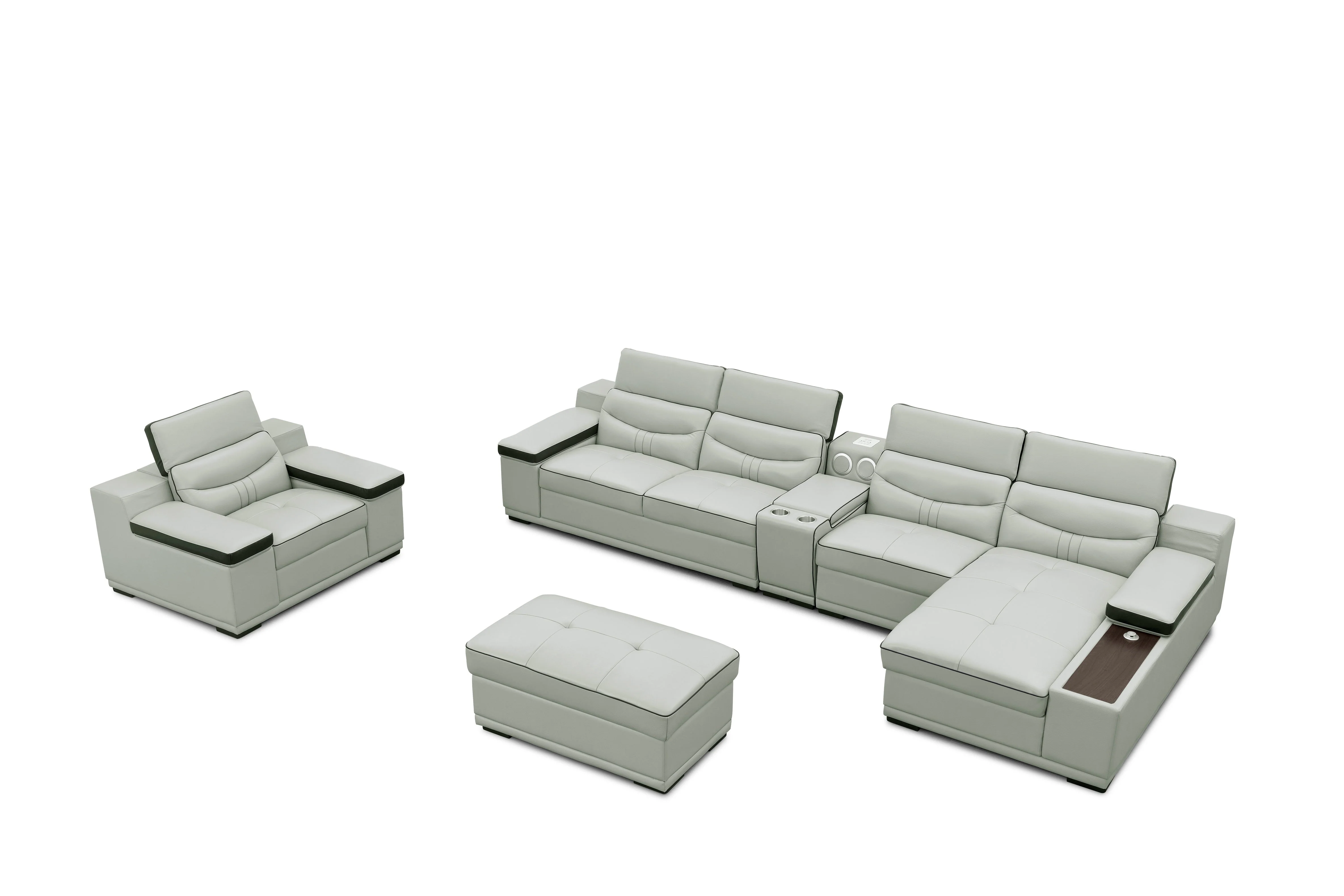 Arlet Grey RAF 4-Piece Sectional - Image 3