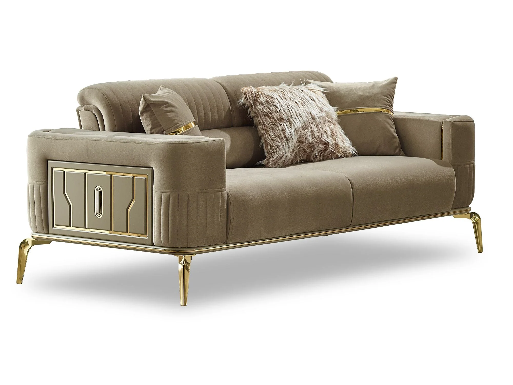 Armoni Beige 3-pieces (Sofa & Loveseat & Chair) Living Room Set - Image 6