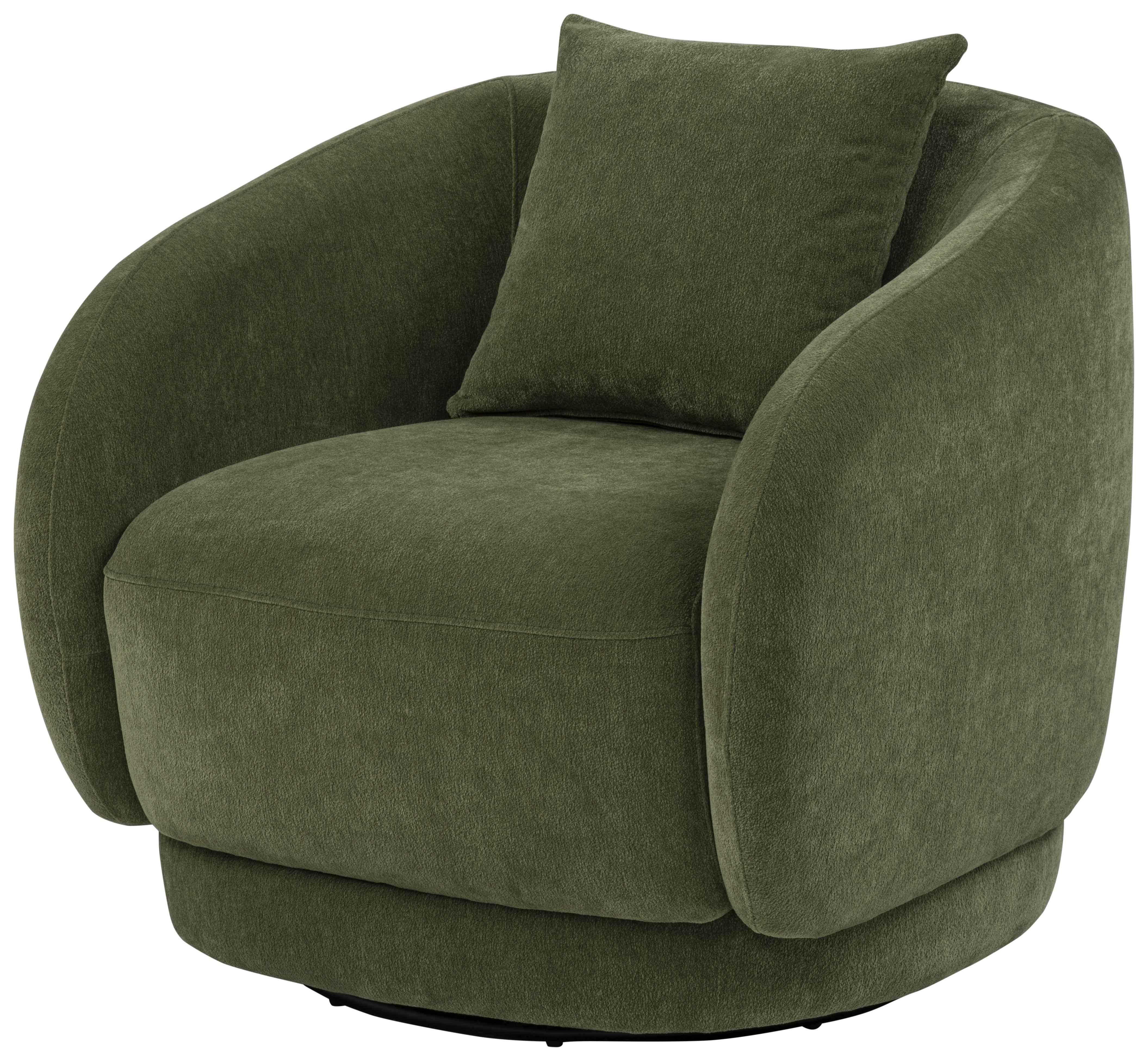 Arnaud Green Chenille Upholstered Swivel Accent Chair - Image 4