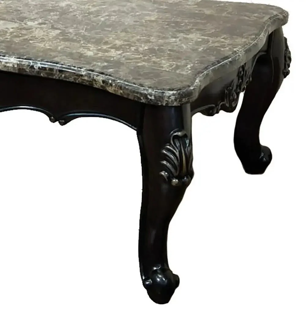 Aroma Cherry Finish Wood Traditional Style Coffee Table - Image 4