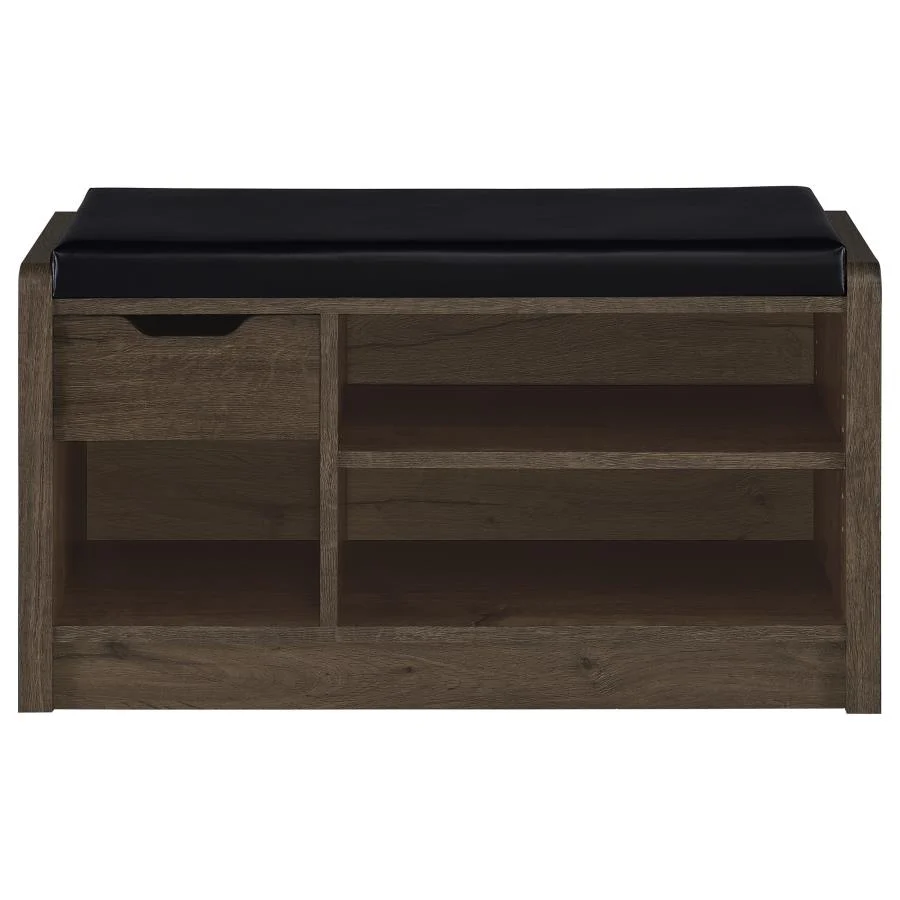 Arrington Smoked Oak Storage Bench - Image 4