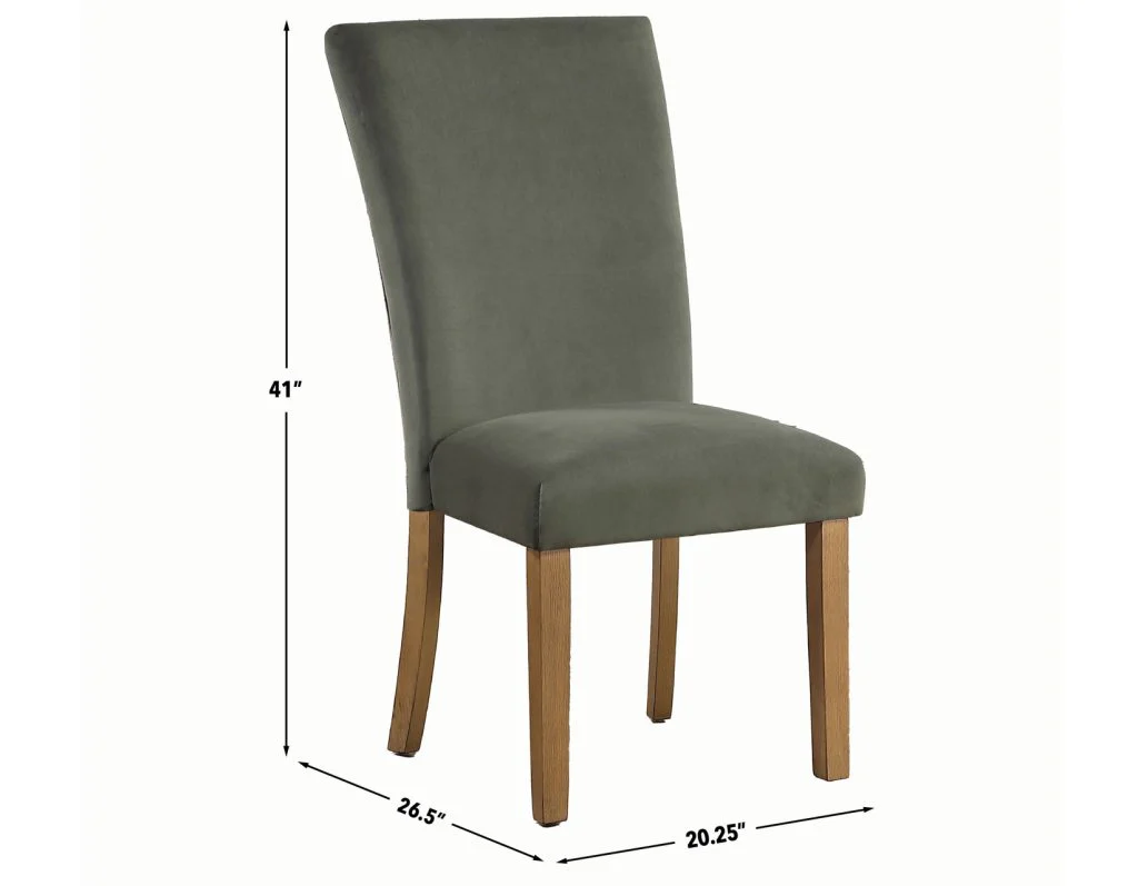 Artemis 70″ Rect White Marble Table, Tan Finish w/4 Green Velvet Chairs - Image 13