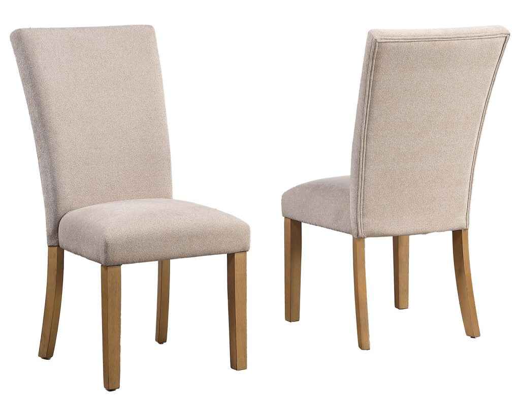 Artemis Beige Chenille Side Chair - Image 2