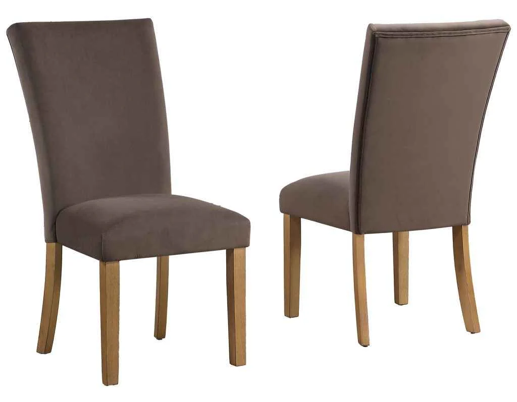 Artemis Brown Velvet Side Chair - Image 2