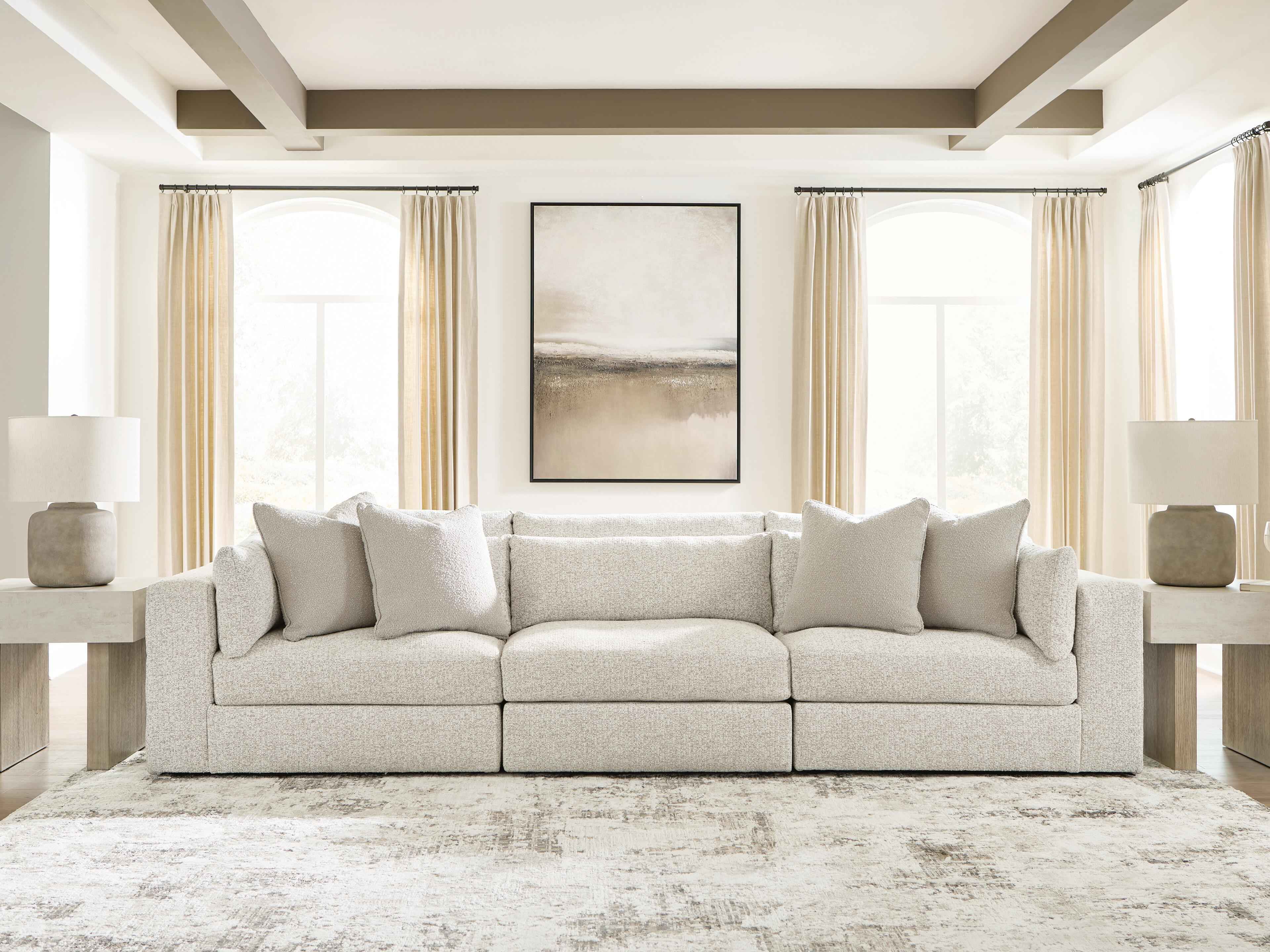 Ashbourne Estate Snowstone Living Room Set