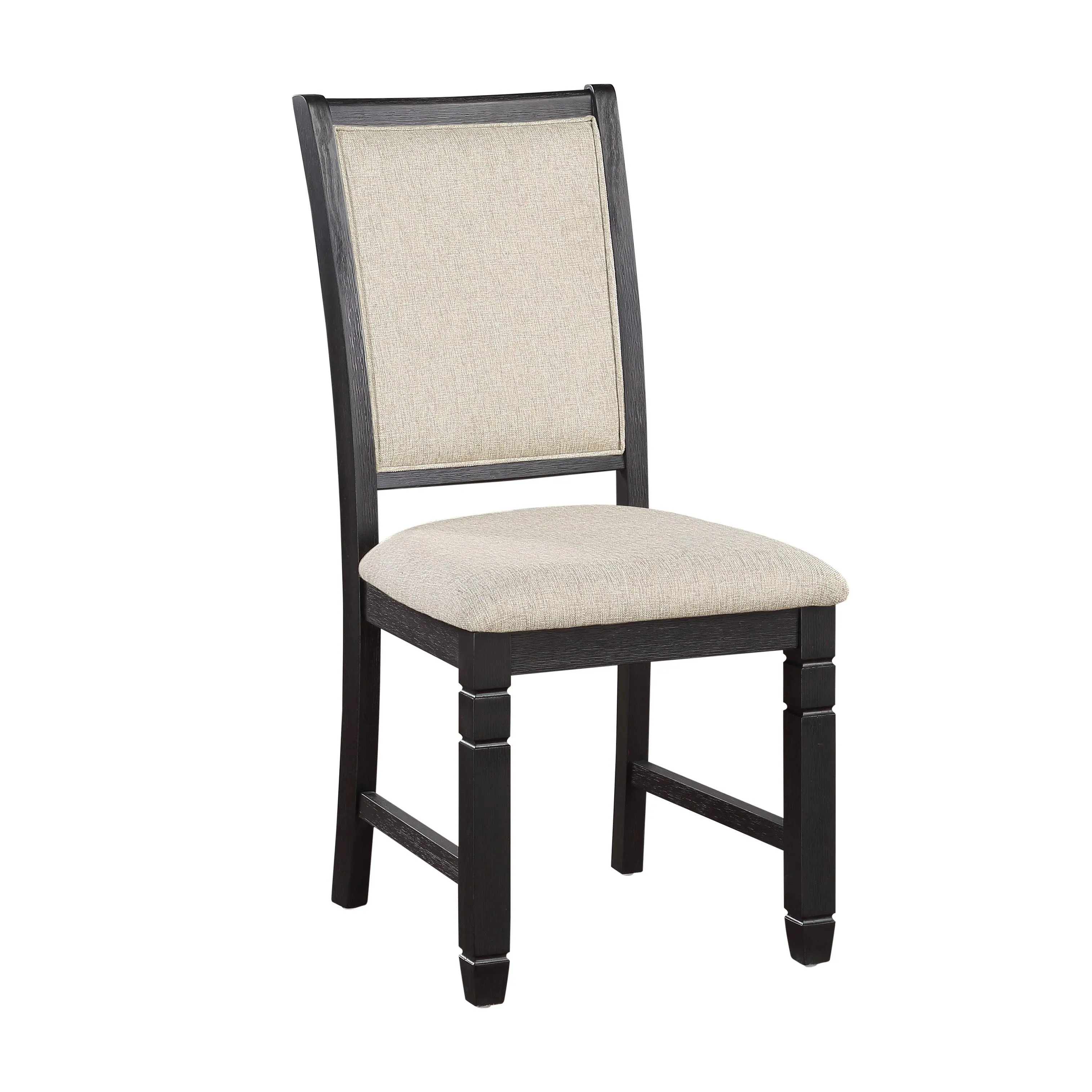 Asher Black/Brown Round 5-Piece Dining Room Set - Image 6