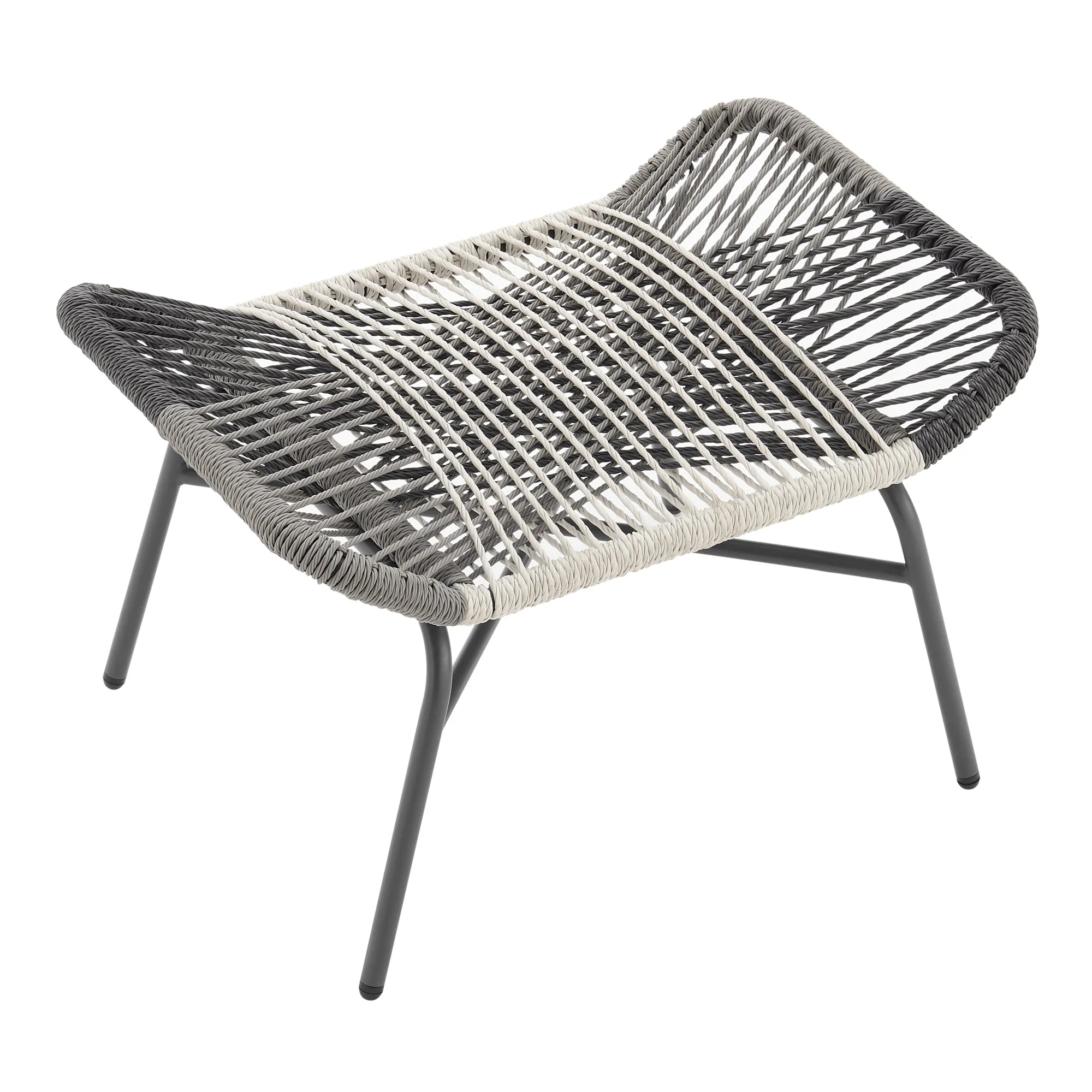 Ashland 3-Piece Patio Conversation Set with Foot Ottomans in Grey - Image 16