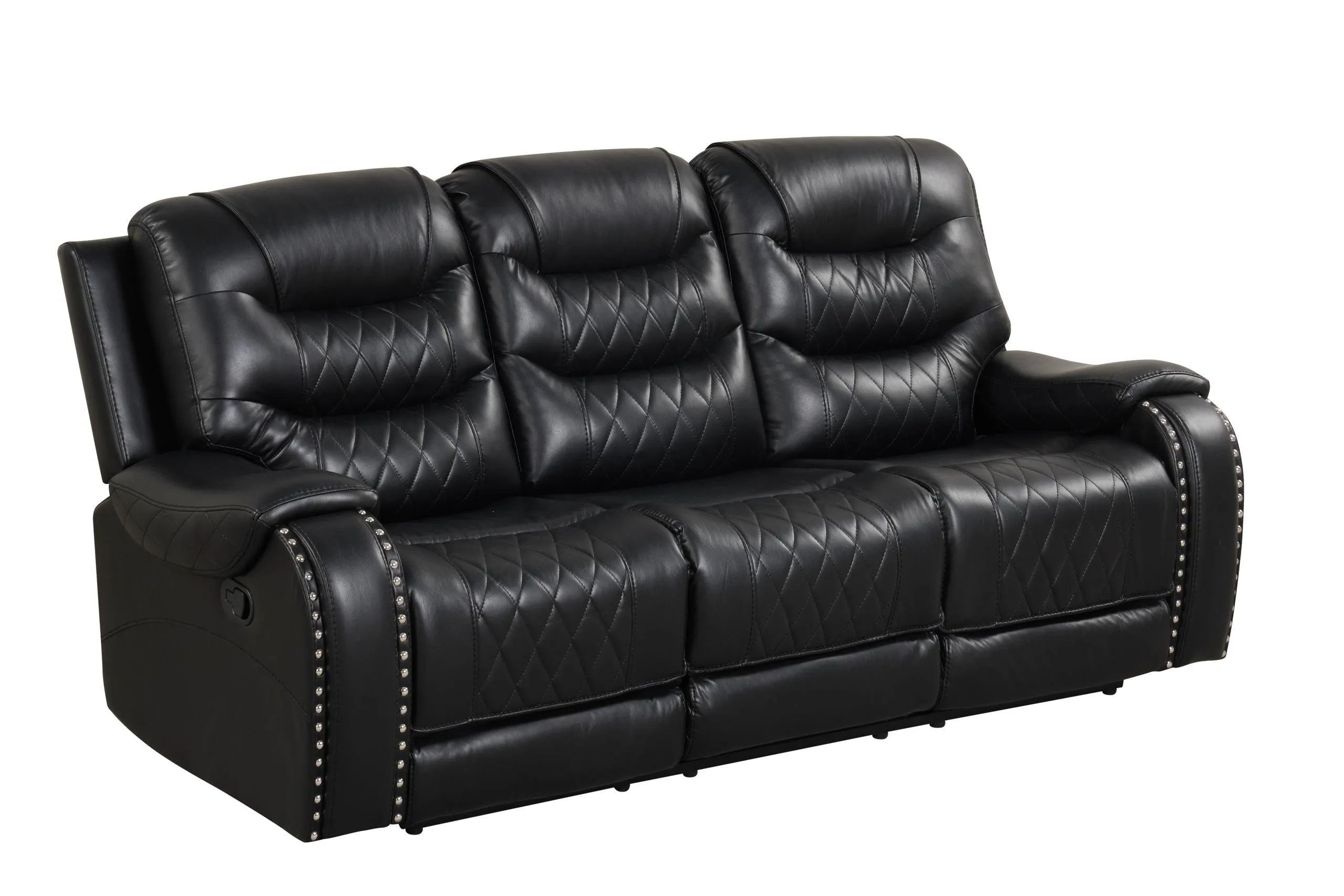 Ashley Black Oversized 3-Piece Leather Living Room Set - Image 3