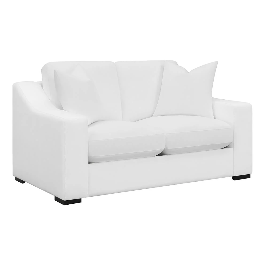 Ashlyn White Upholstered Sloped Arms Living Room Set - Image 5