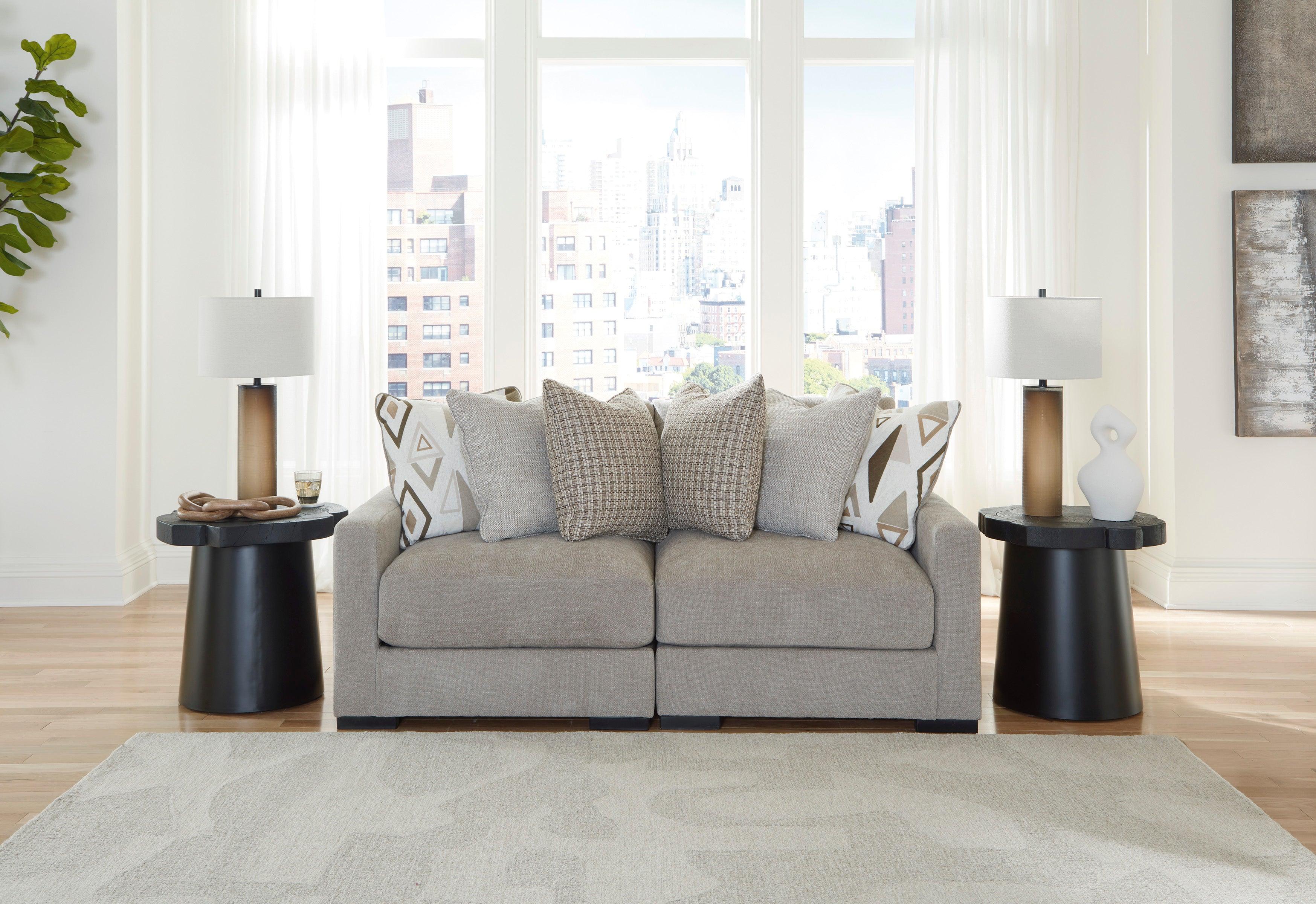 Aslan Court Pebble 2-Piece Modular Loveseat