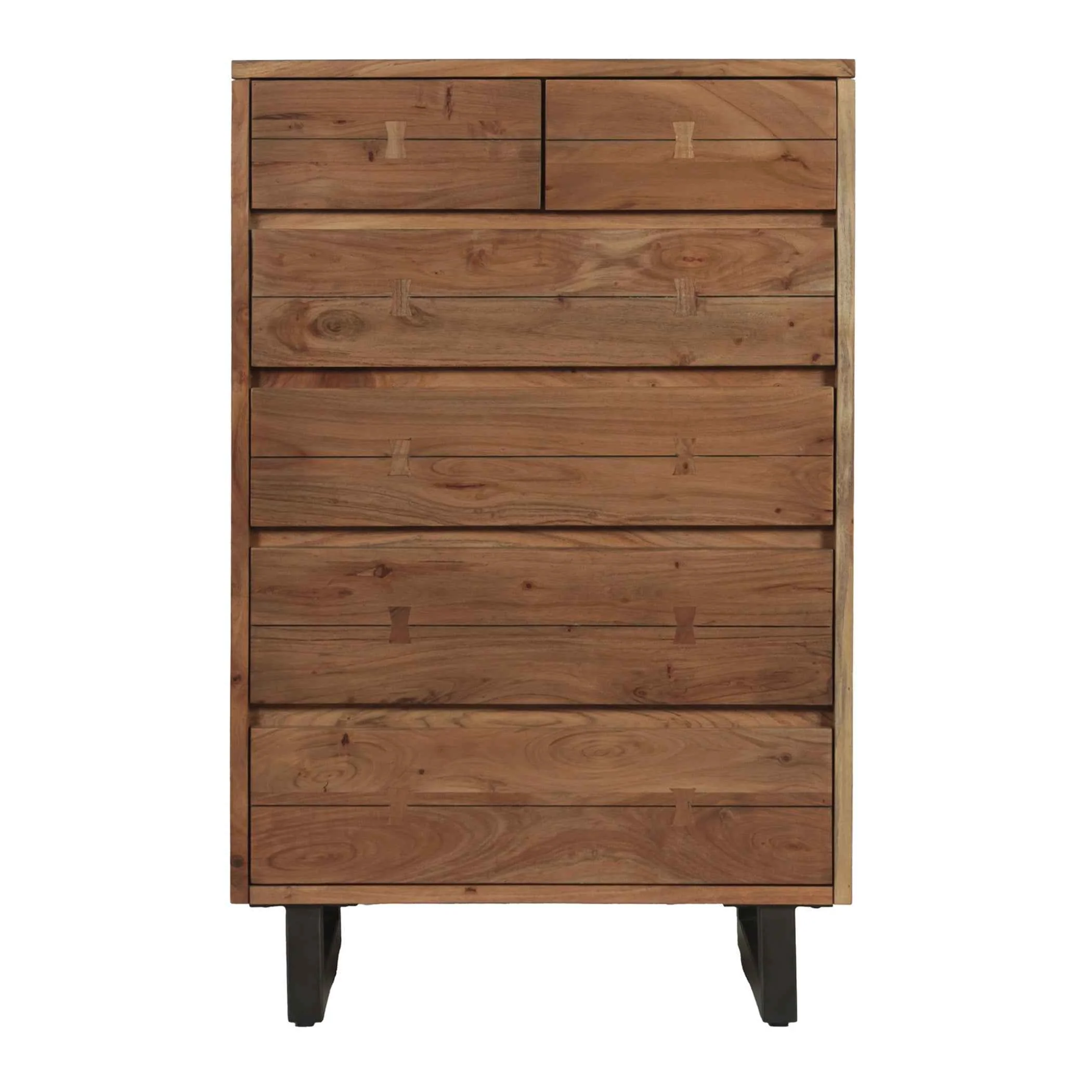 Aspen 34" Tall Chest in Smoked Acacia - Image 8