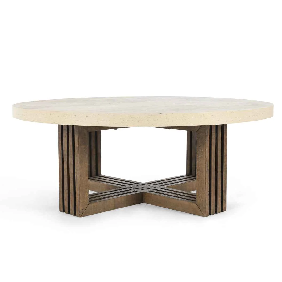 Aspen Coffee Table - Antique White/Distressed Brown - Image 2