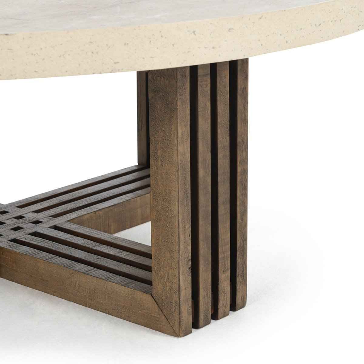 Aspen Coffee Table - Antique White/Distressed Brown - Image 3