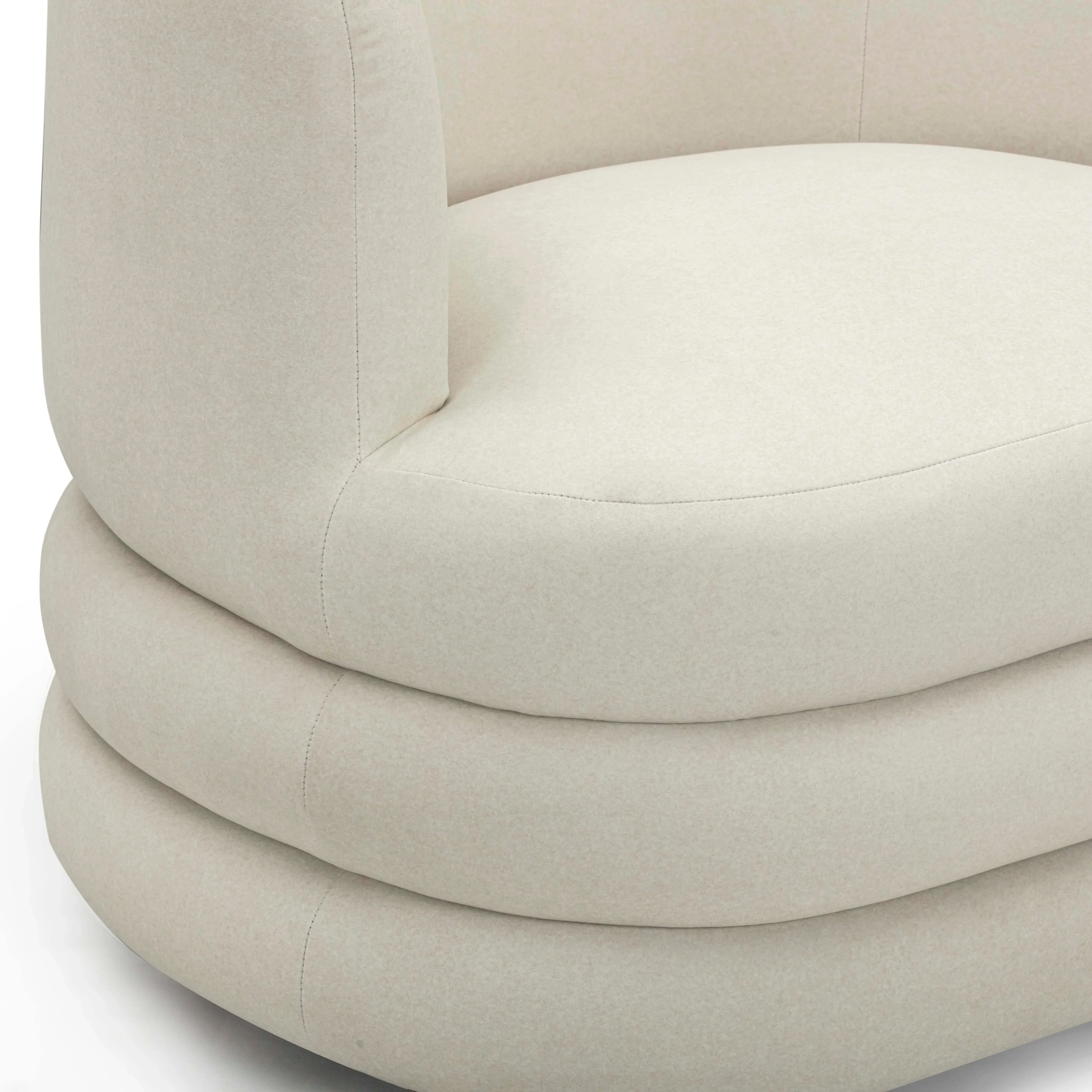 Astor Faux Mohair Swivel Hotel Lounge Chair - Image 6