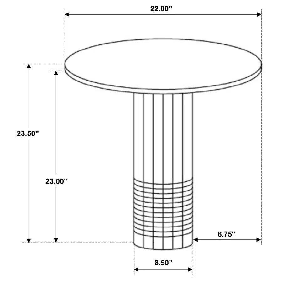 Astoria White Round Genuine Marble End Table - Image 3