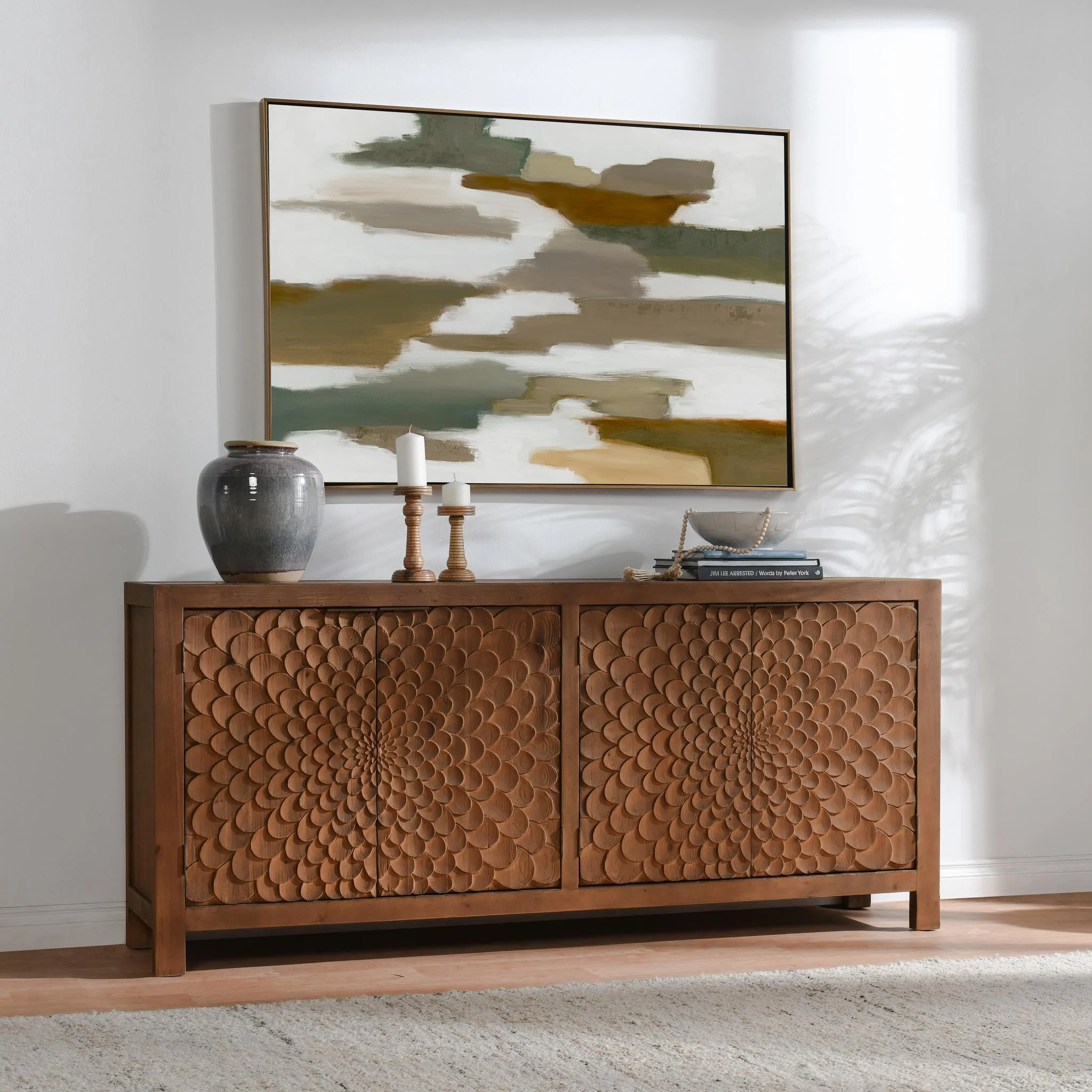 Astrid 4 Door Buffet - Brown - Image 6