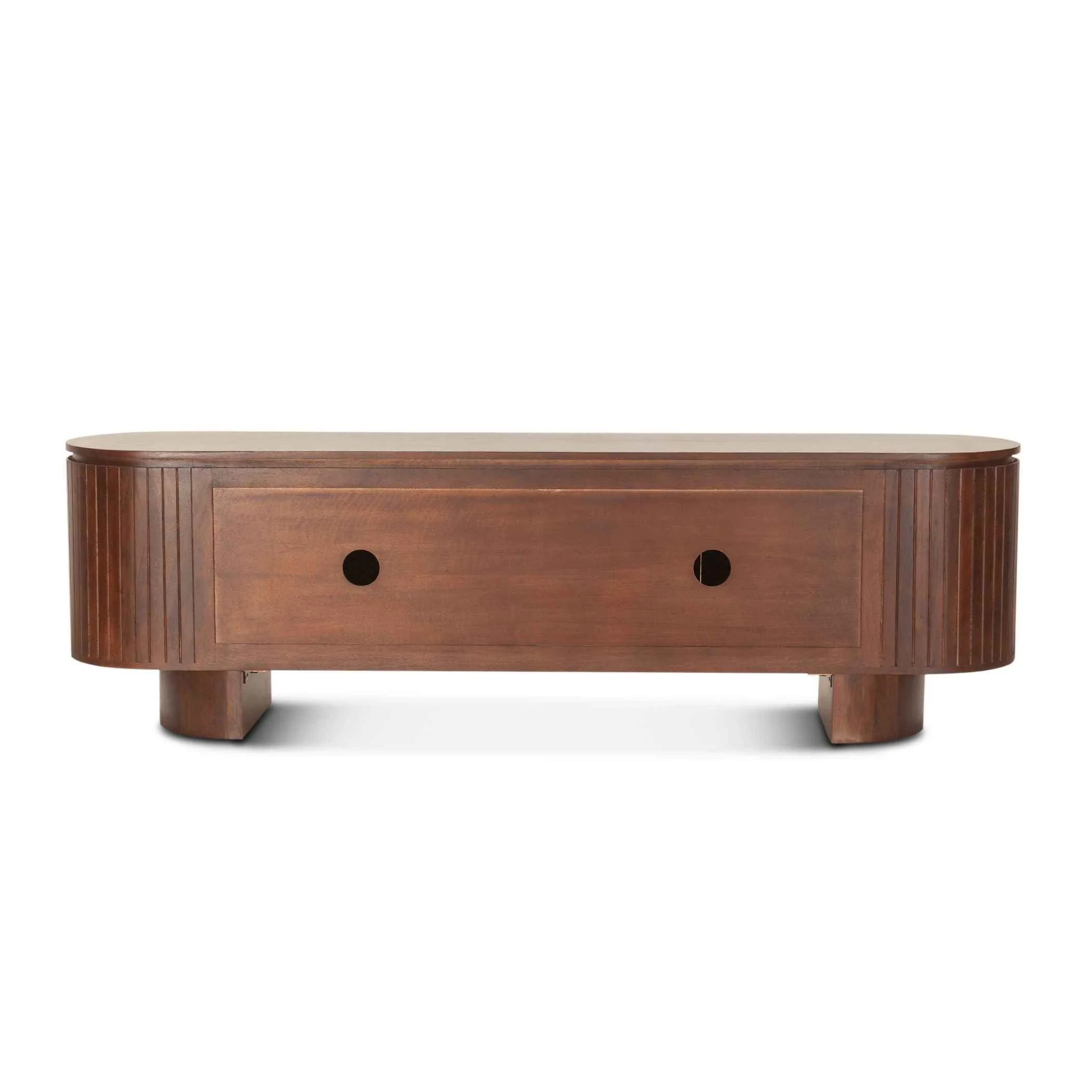 Athena 79" Media Cabinet in Aged Mahogany - Image 6