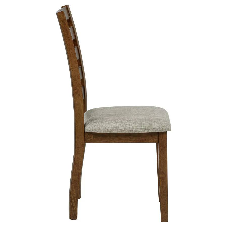 Atwood Wood Dining Side Chair Upholstered Seat Warm Brown - Image 10