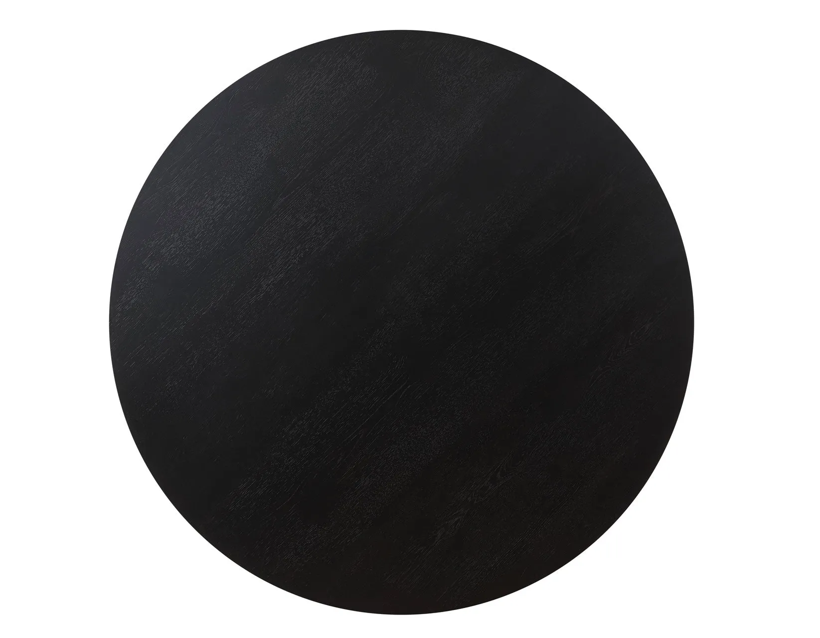 Aubrey 54″ Round Dining Table, Black with Driftwood Stretchers - Image 5