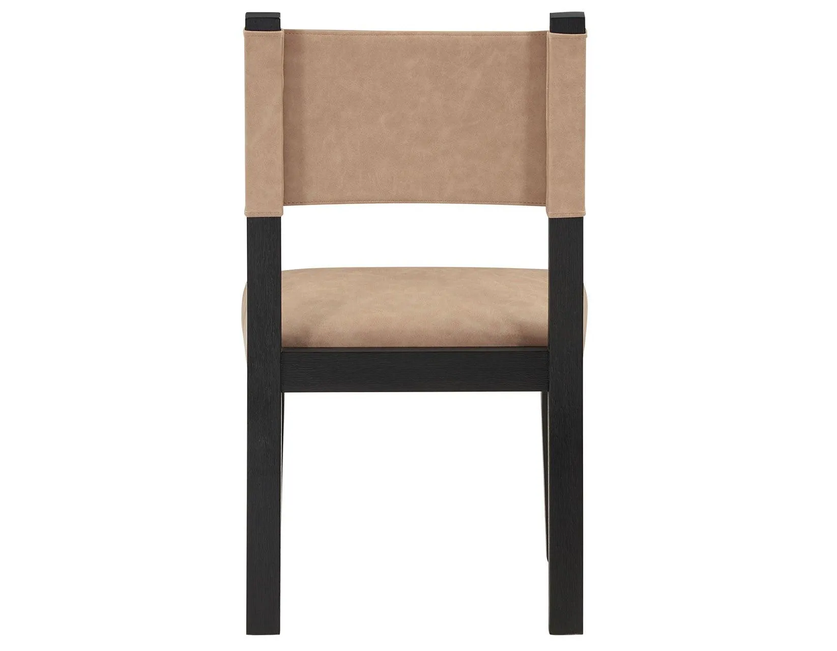 Aubrey Side Chair, Camel Vegan Leather with Black wood finish - Image 3