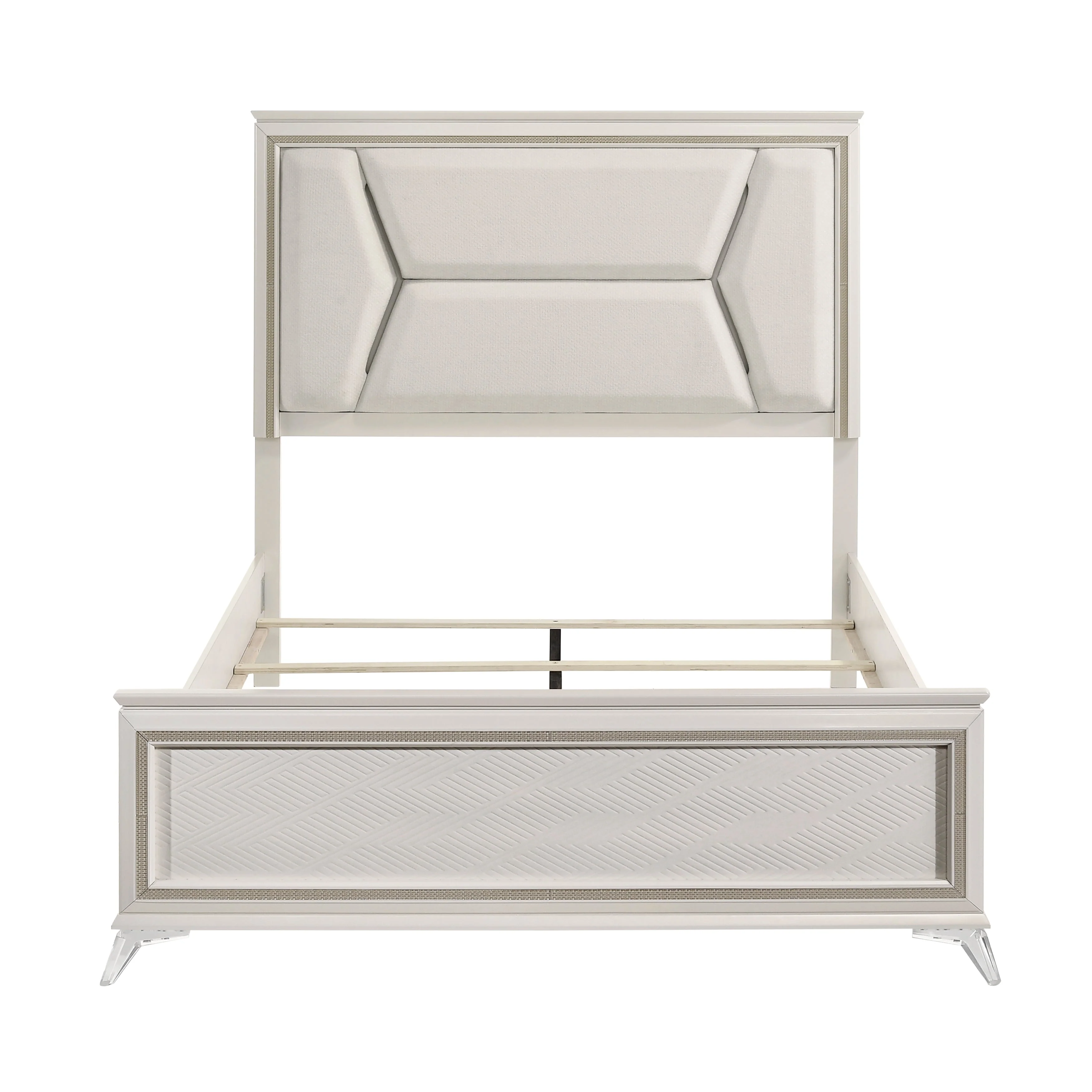 Audra White King Panel Bed - Image 2