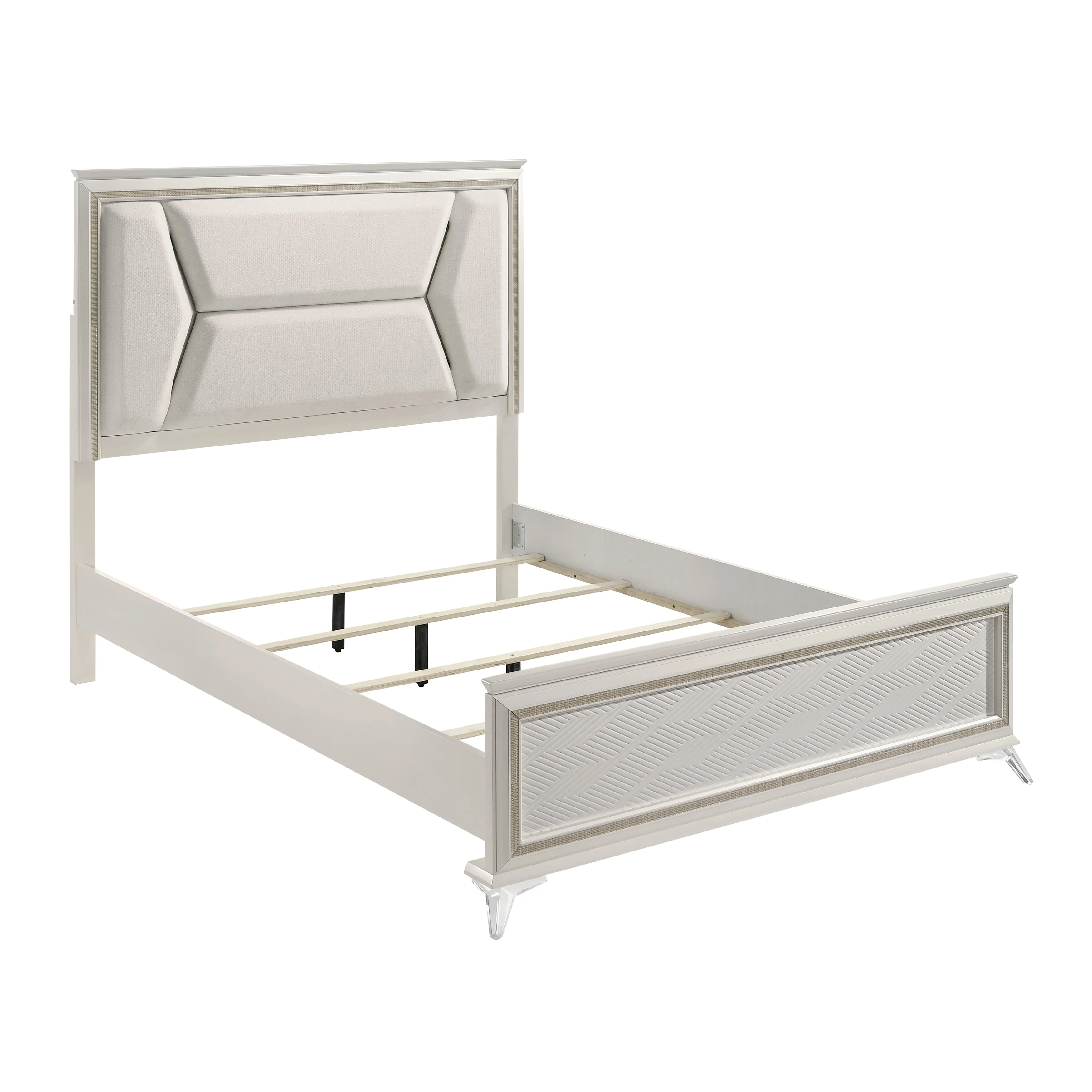 Audra White King Panel Bed - Image 3