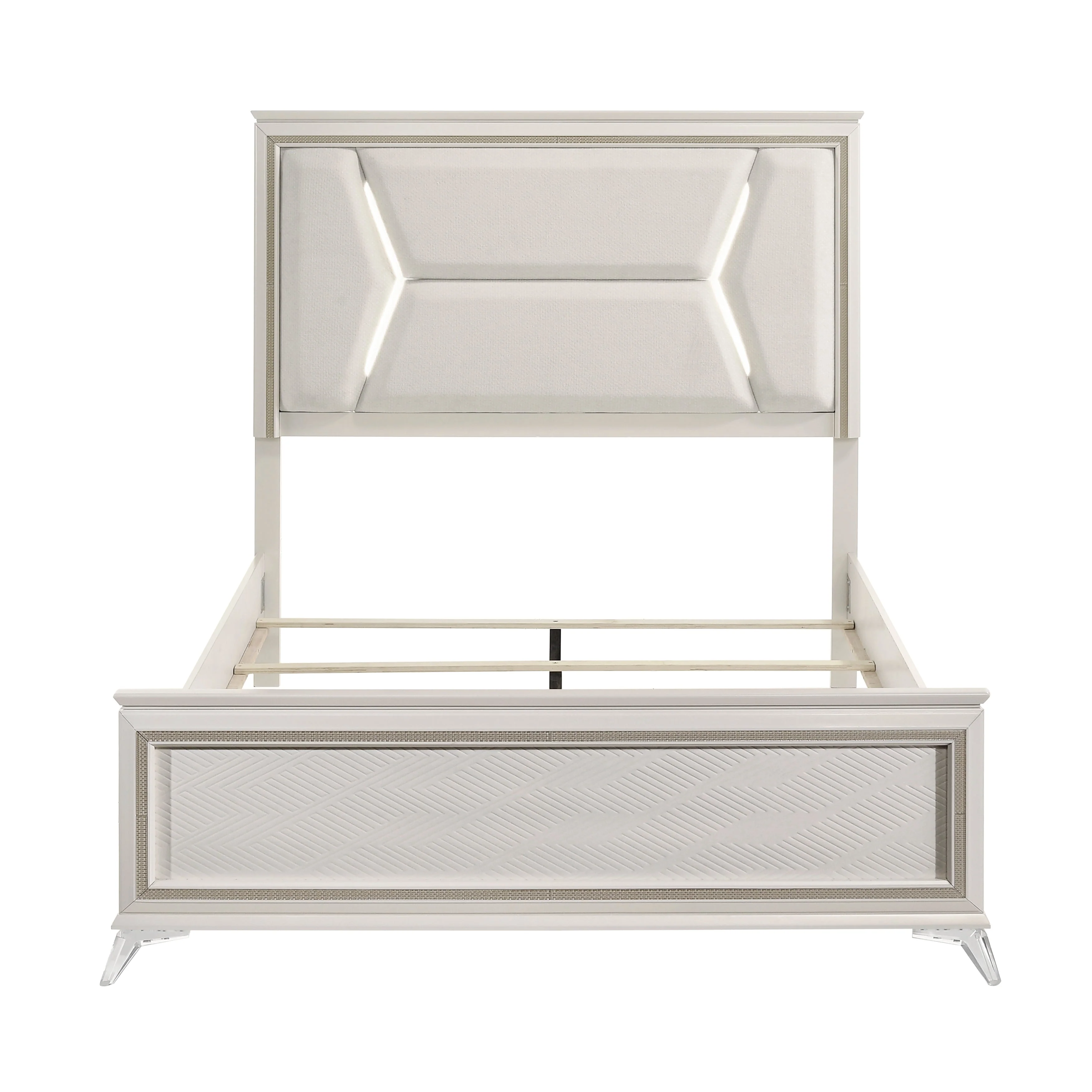 Audra White King Panel Bed - Image 5