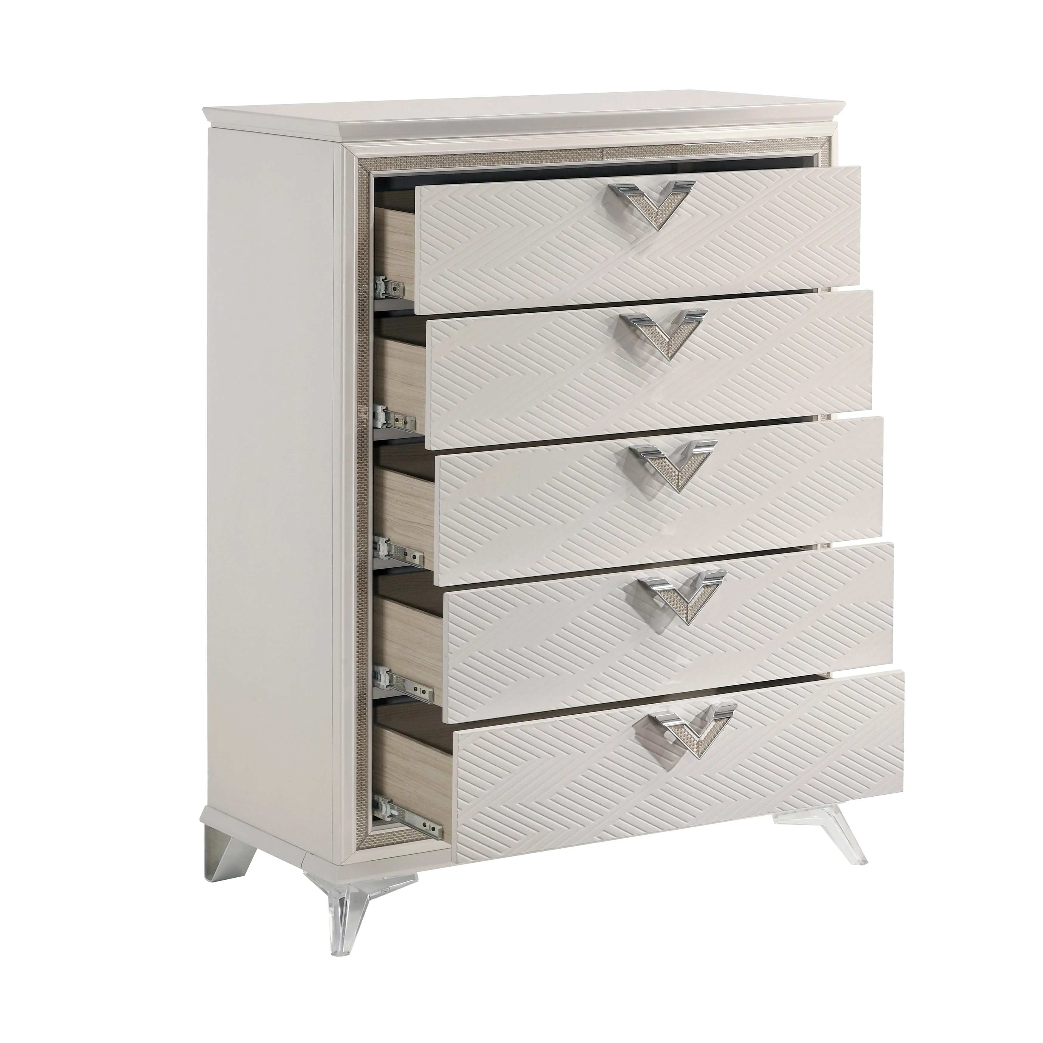 Audra White Panel Bedroom Set - Image 14