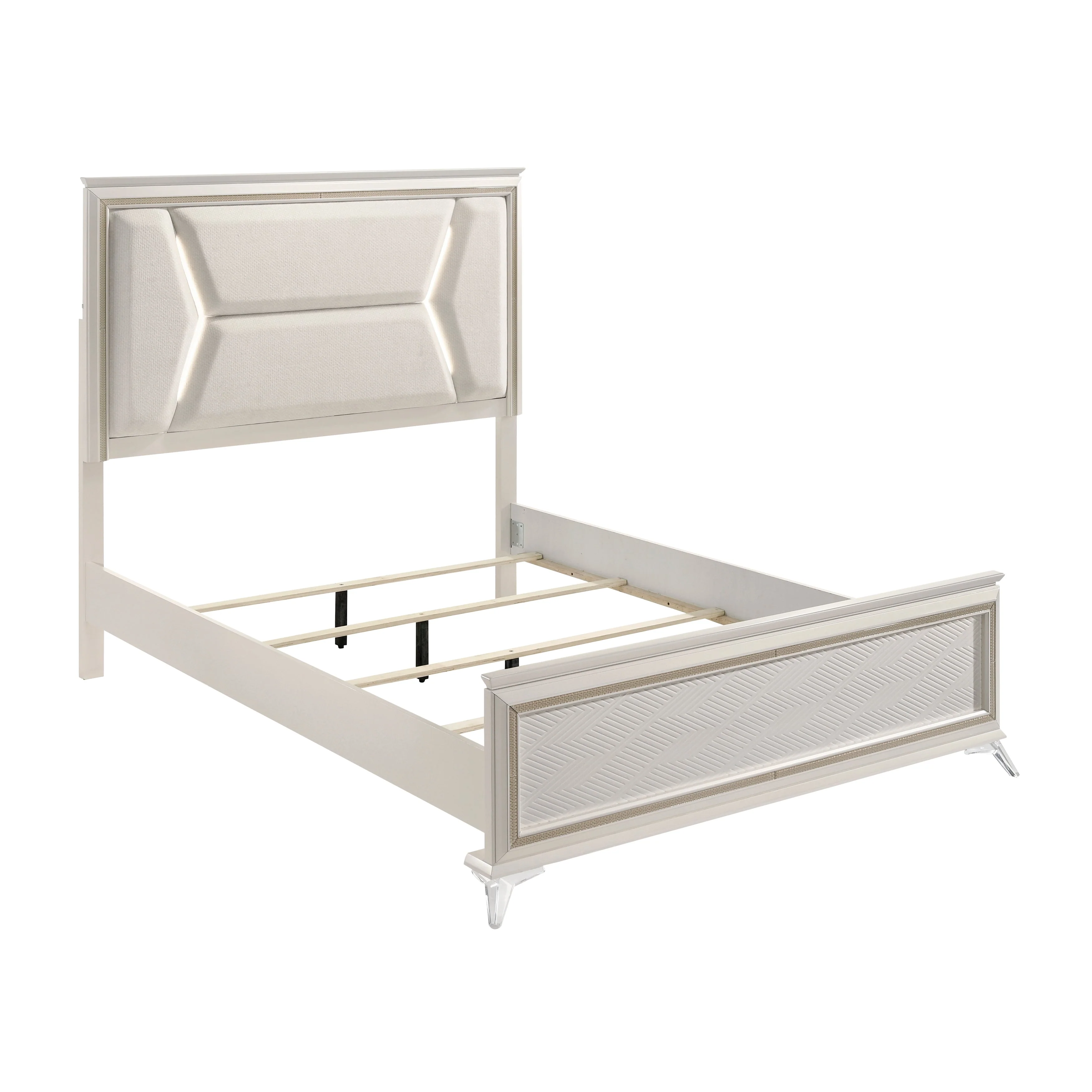 Audra White Queen Panel Bed - Image 7