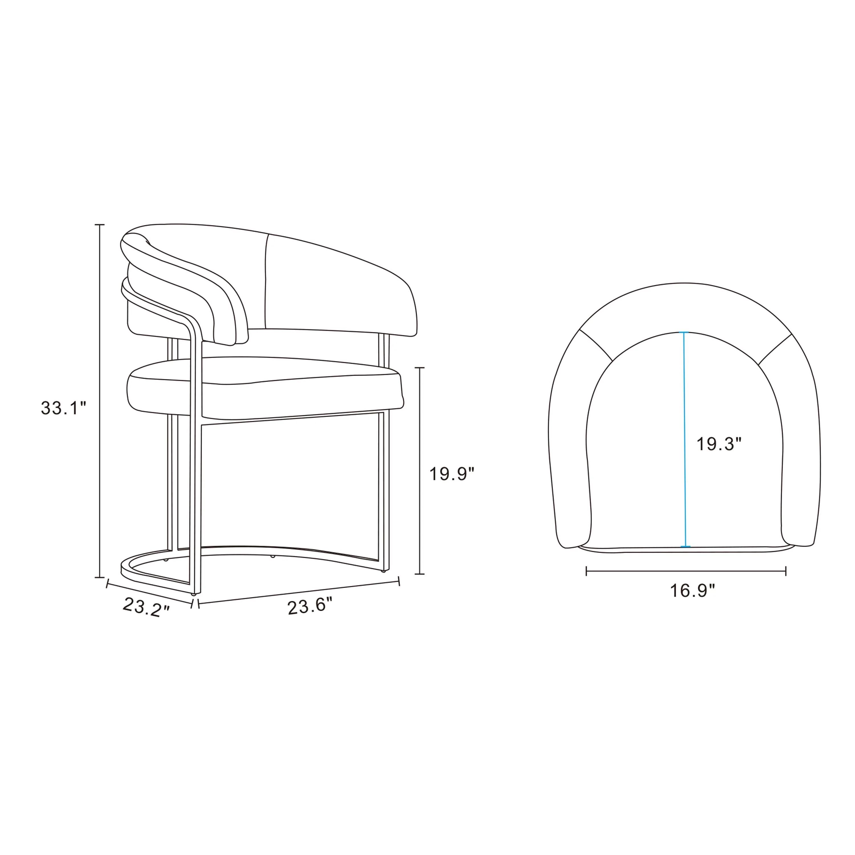 Augusta Dining Chair in White (set of 4) - Image 3