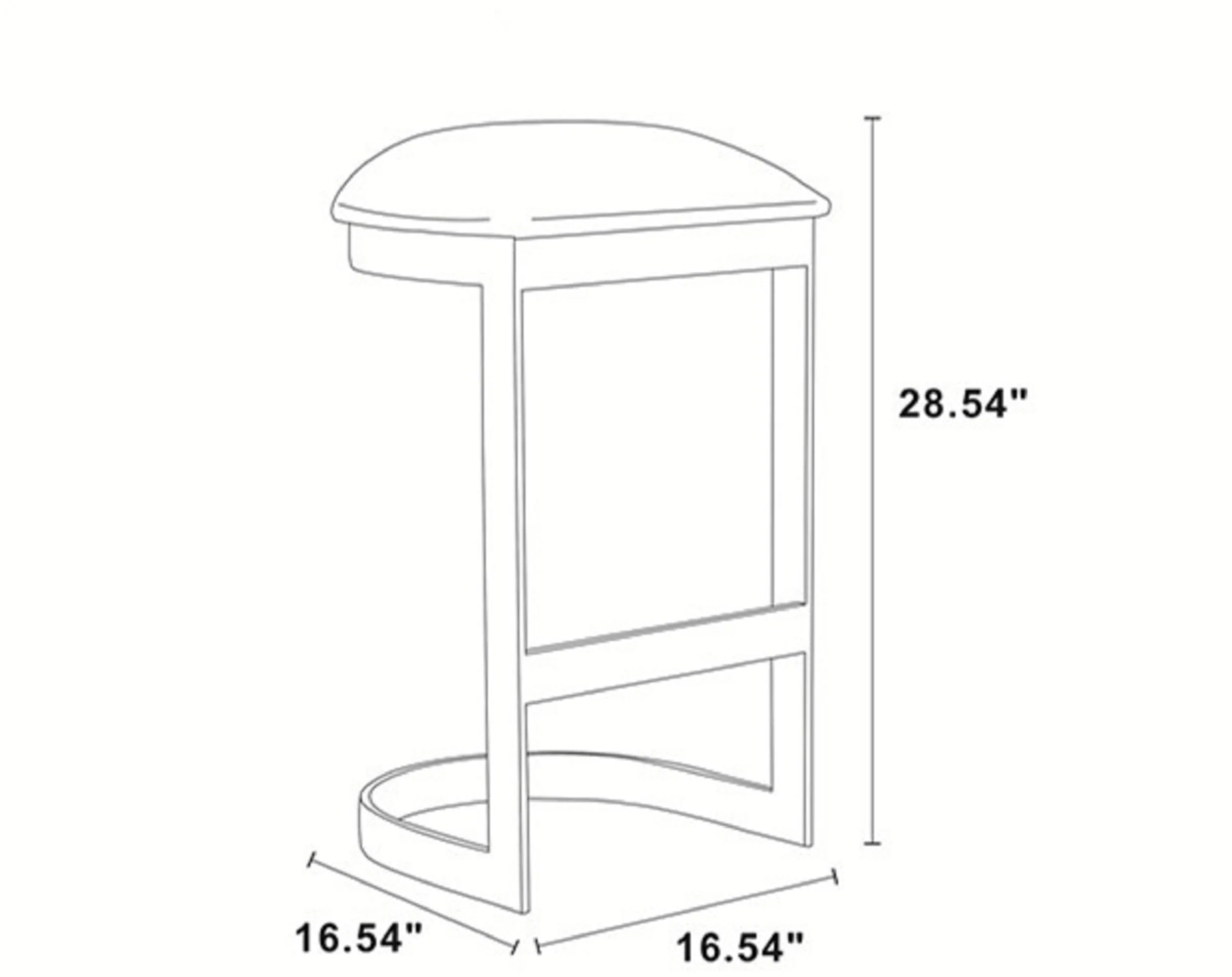 Aura Bar Stool in Blue and Polished Brass - Image 3