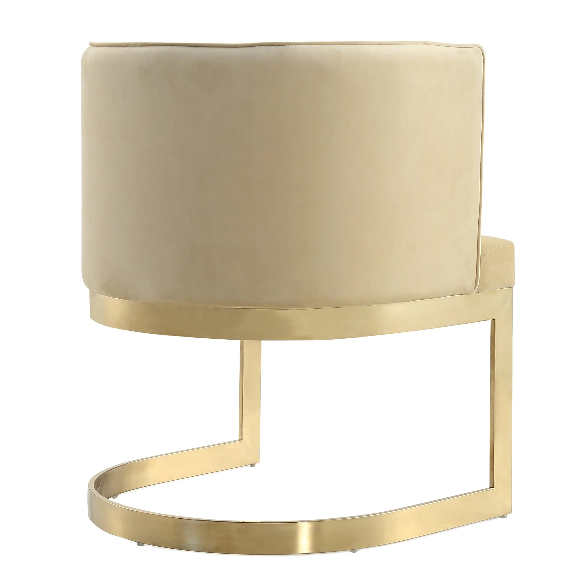 Aura Dining Chair in Sand and Polished Brass - Image 6