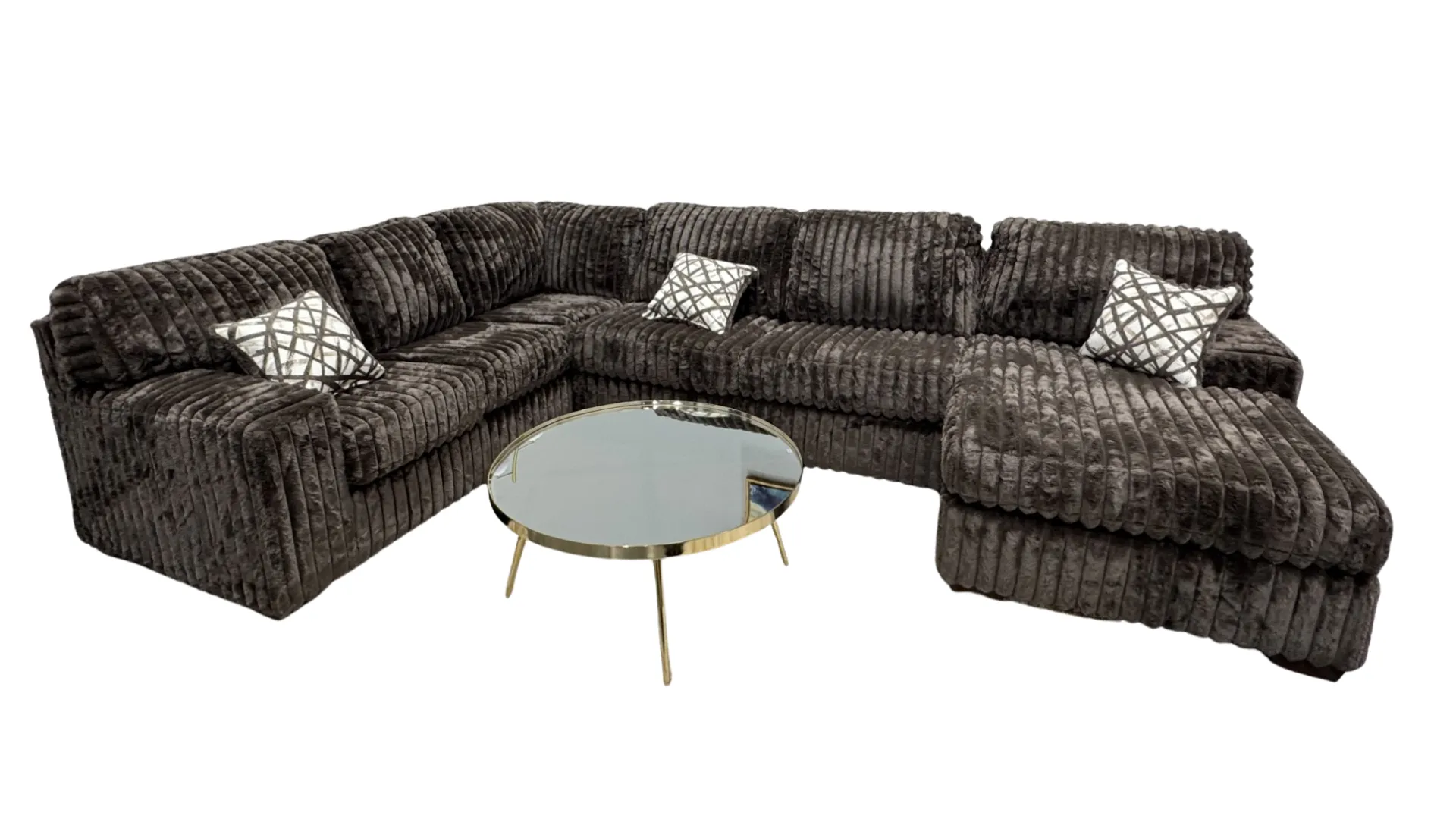 Austin Chocolate 3-Piece Right Arm Facing (RAF) Sectional - Image 2