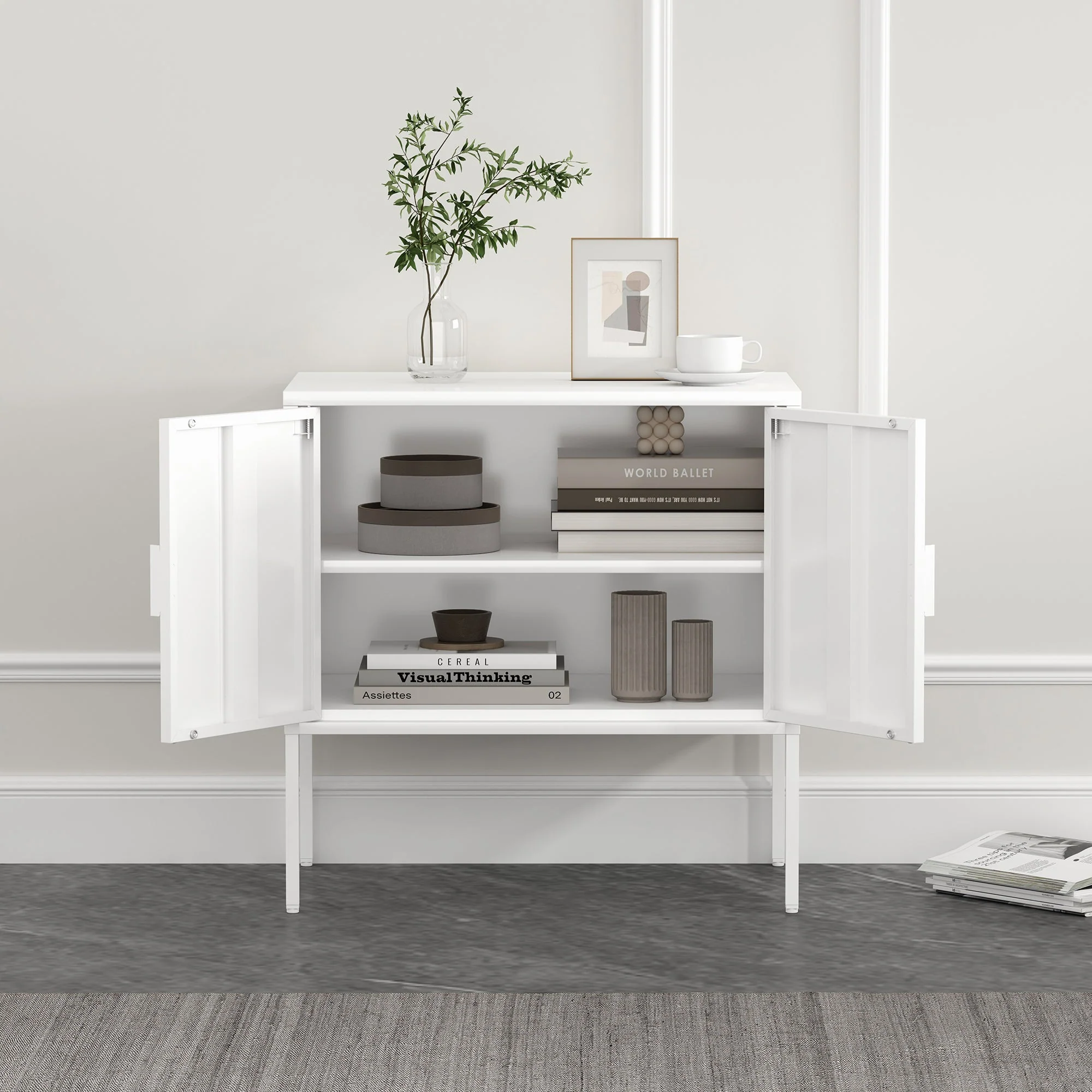 Ava 23.6" Accent Cabinet in White - Image 5