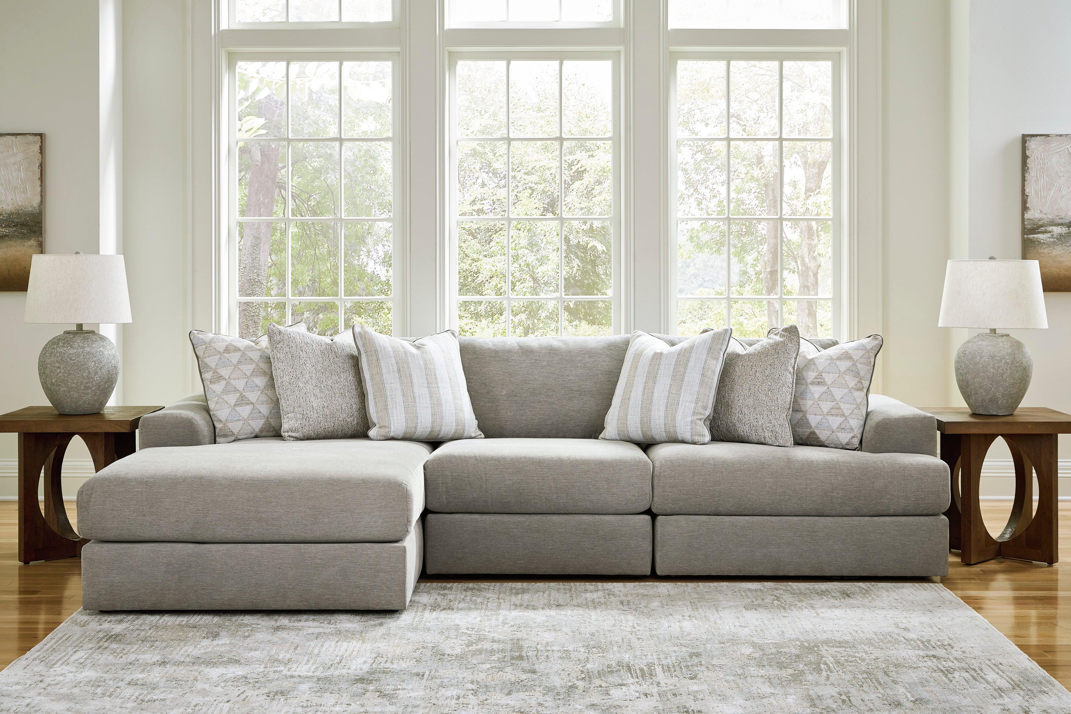 Avaliyah Ash 3-Piece Left Arm Facing (LAF) Chaise Sectional