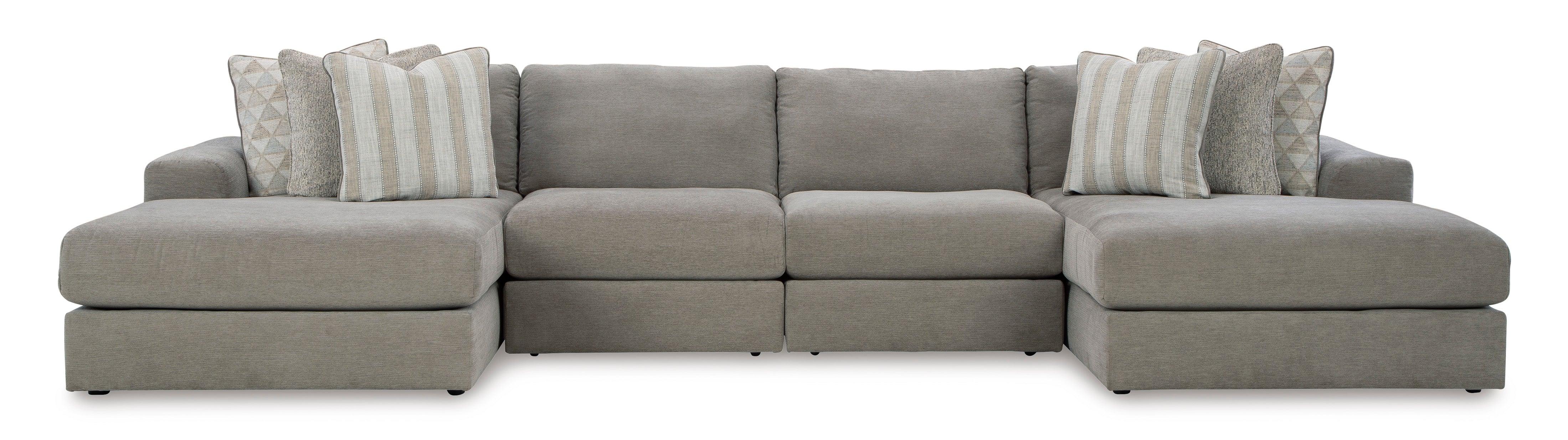 Avaliyah Ash 4-Piece Double Chaise Sectional - Image 3