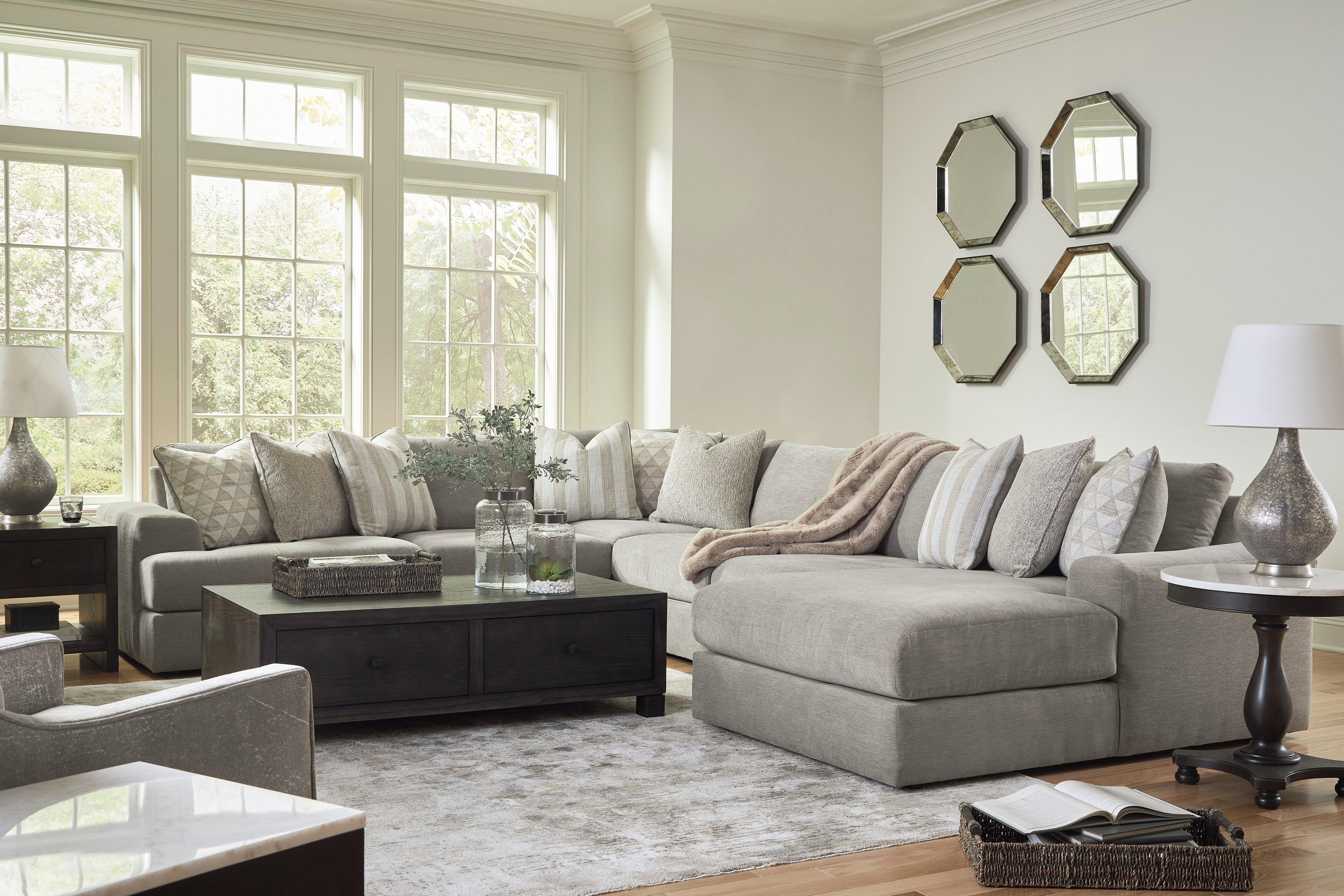 Avaliyah Ash 6-Piece Right Arm Facing (RAF) Chaise Sectional - Image 10