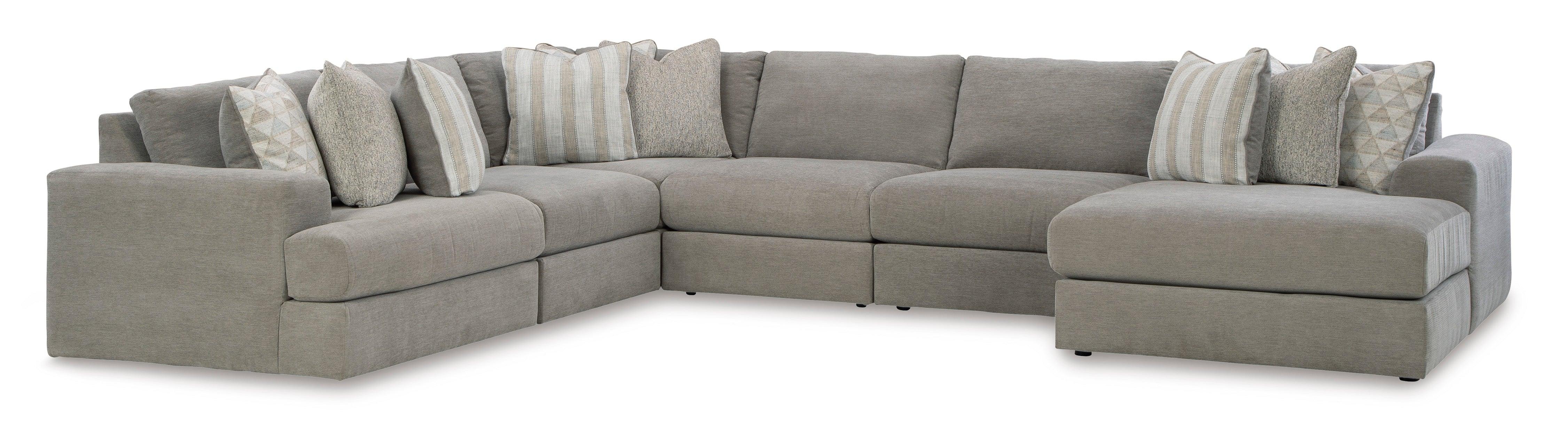 Avaliyah Ash 6-Piece Right Arm Facing (RAF) Chaise Sectional - Image 2